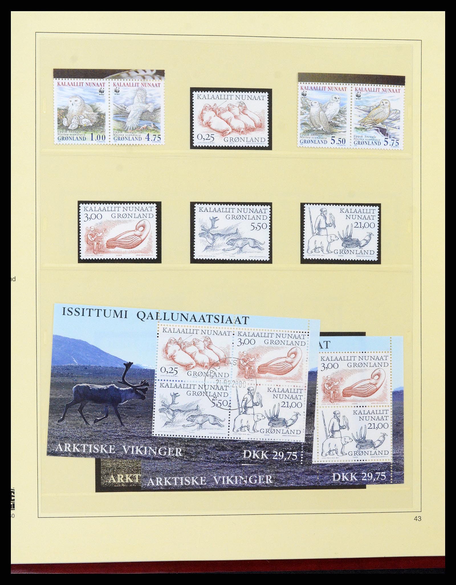 37571 053 - Postzegelverzameling 37571 Groenland 1950-2000.