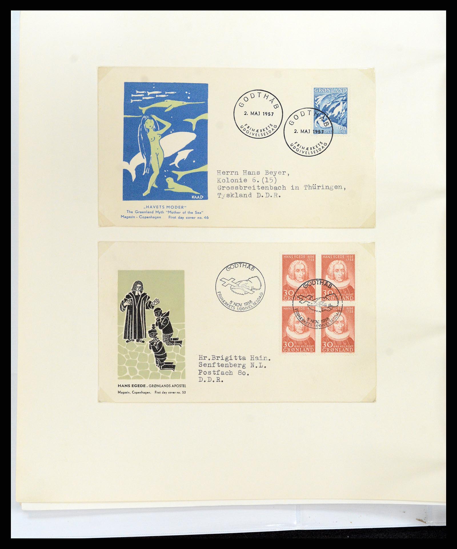 37572 009 - Postzegelverzameling 37572 Groenland 1905-2017.
