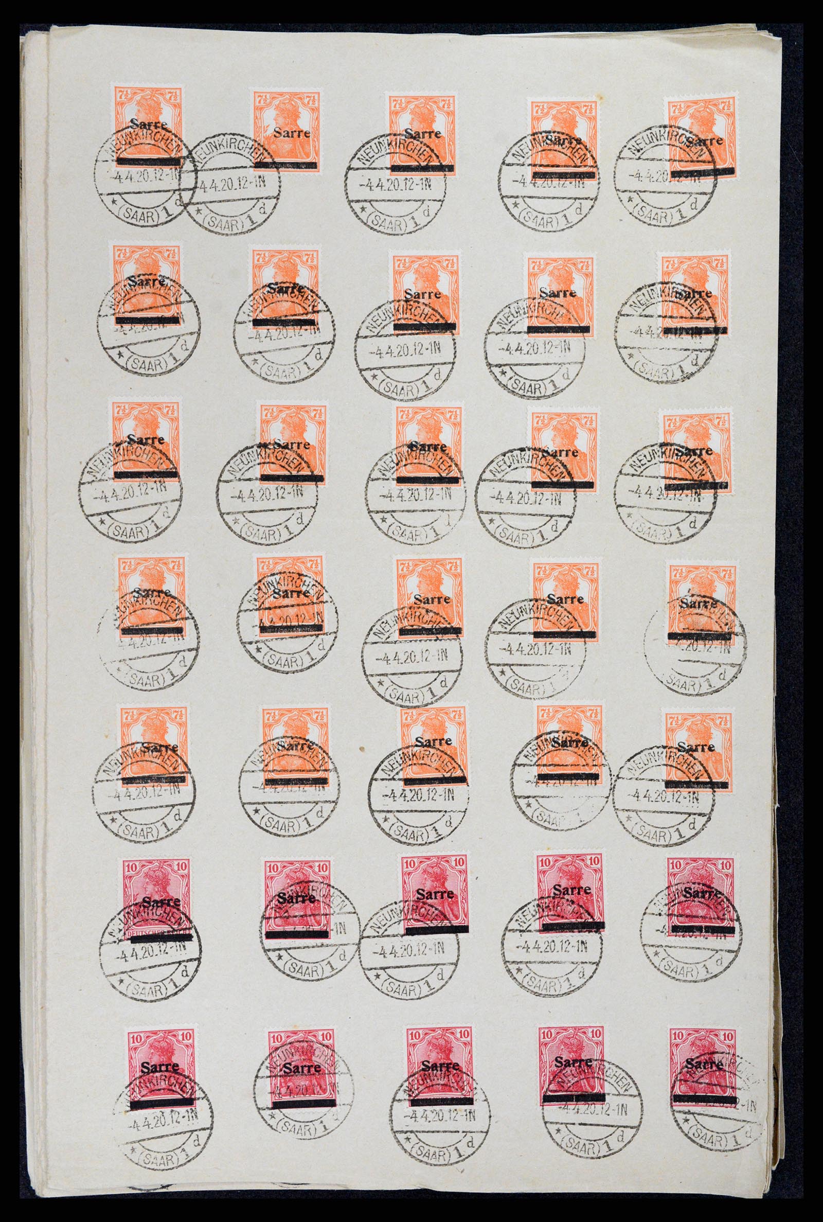 37573 002 - Postzegelverzameling 37573 Saar 1920.