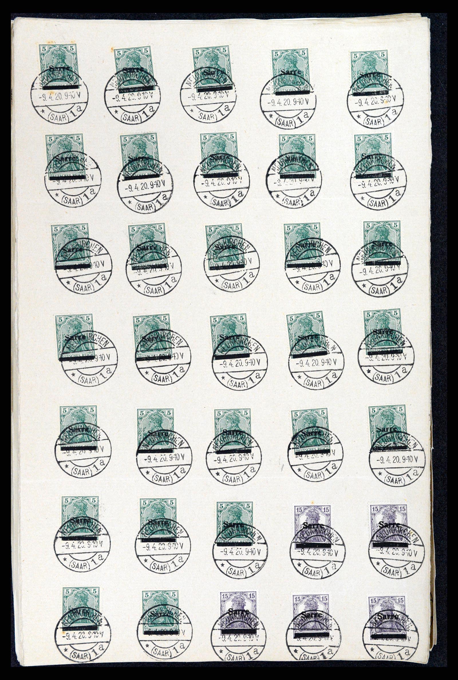 37573 003 - Postzegelverzameling 37573 Saar 1920.
