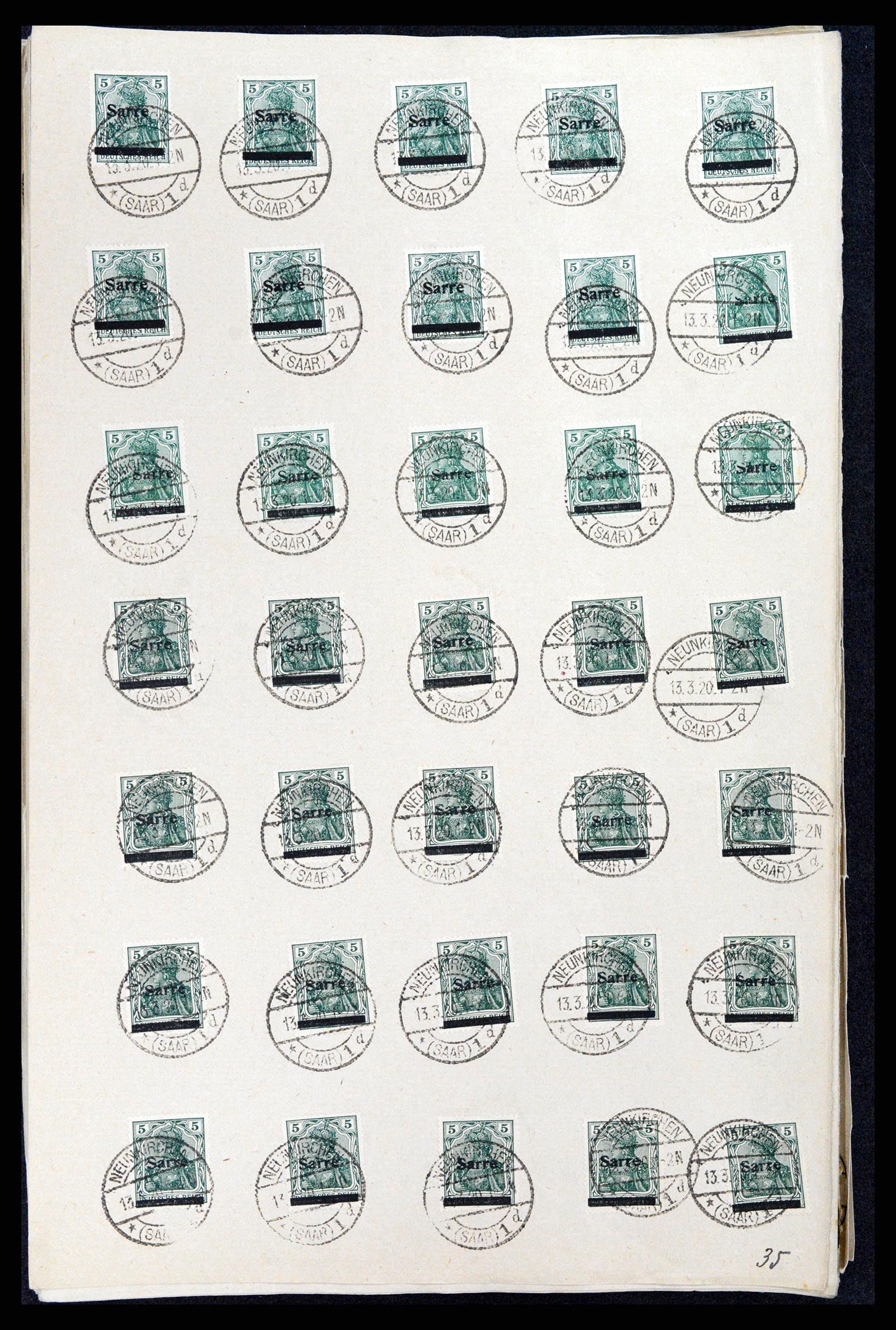 37573 004 - Postzegelverzameling 37573 Saar 1920.