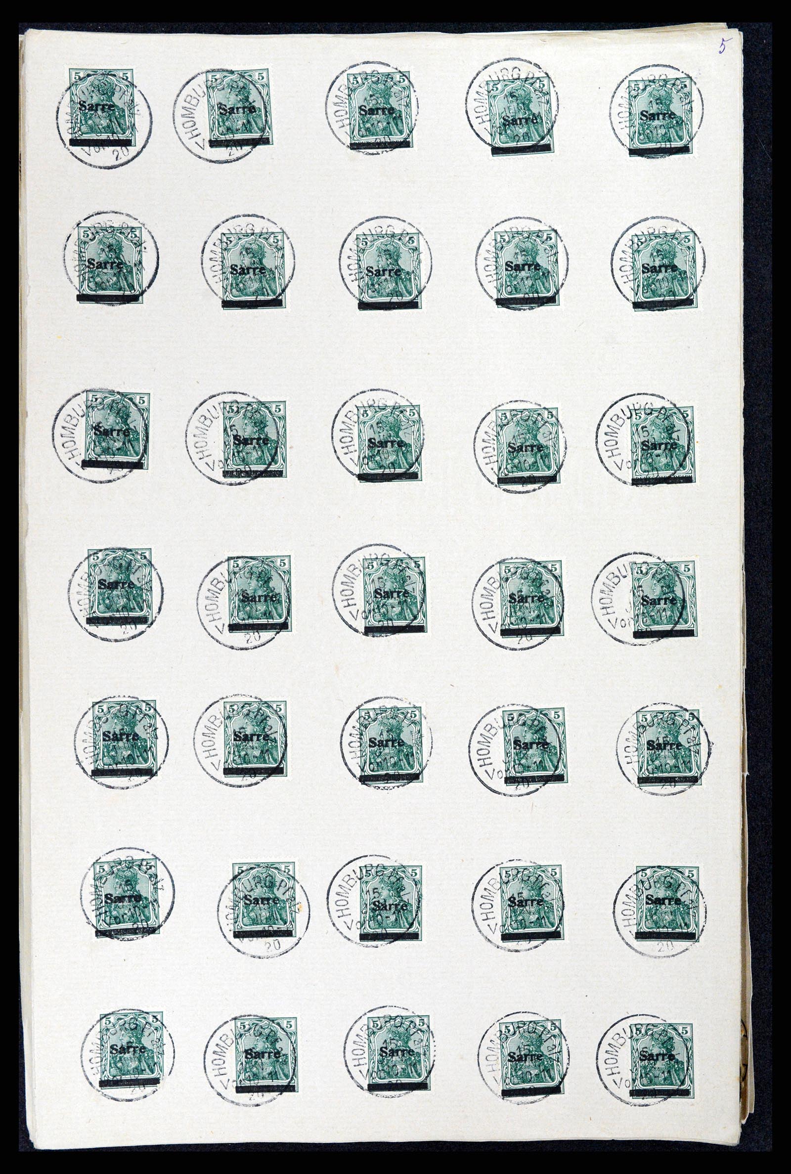 37573 005 - Postzegelverzameling 37573 Saar 1920.