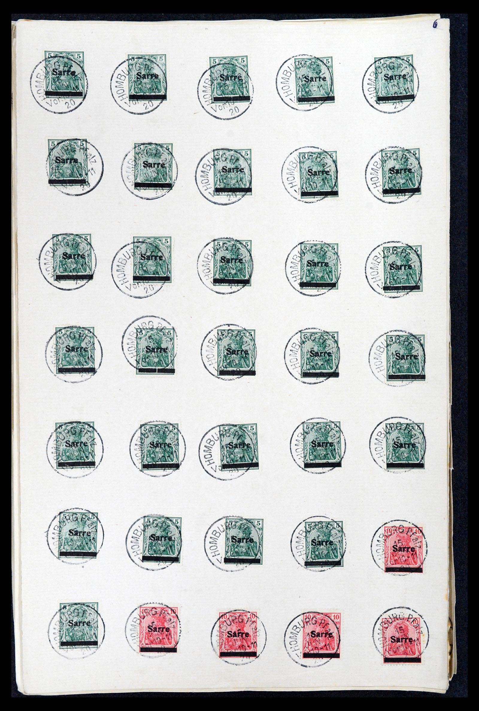 37573 010 - Postzegelverzameling 37573 Saar 1920.