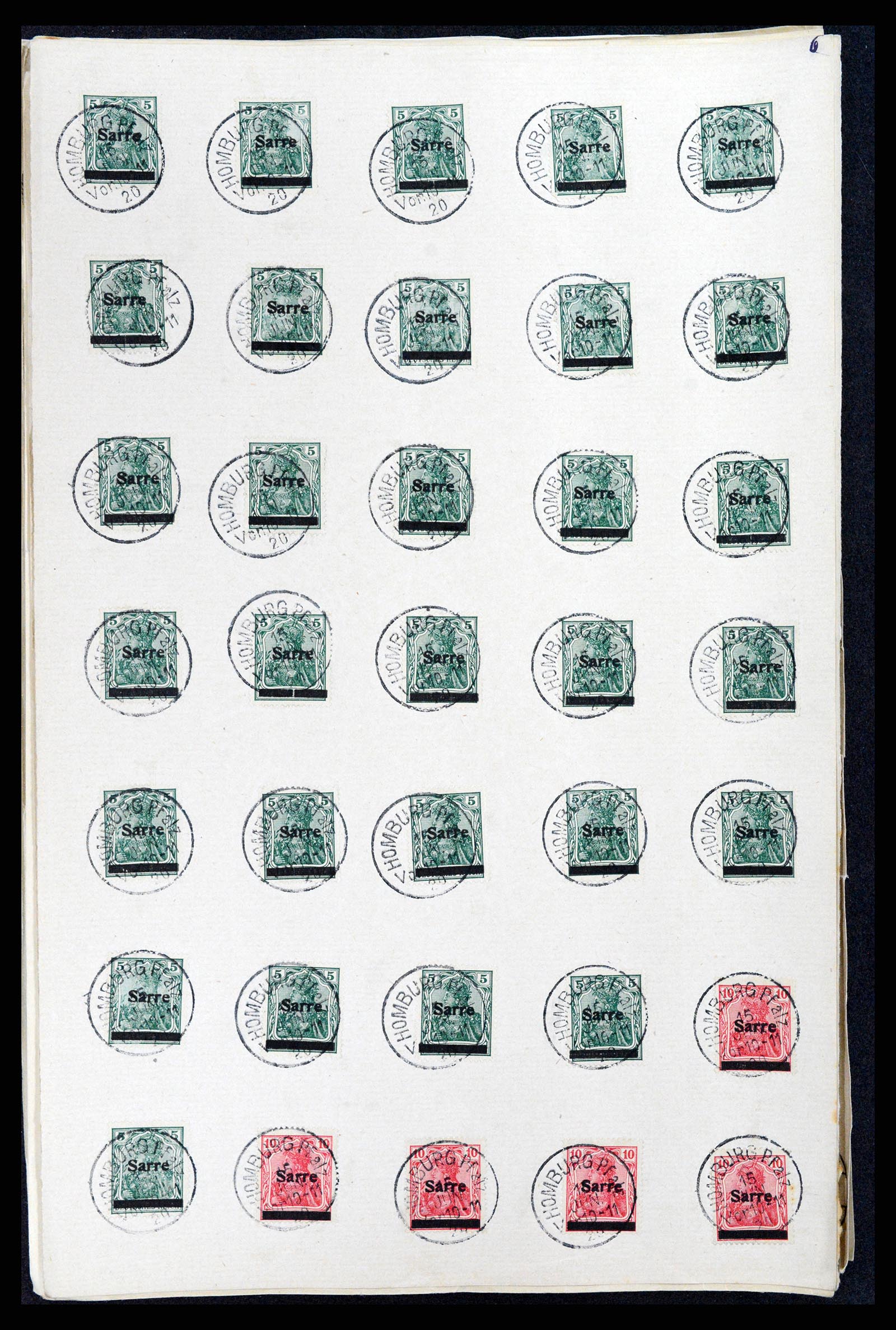 37573 010 - Postzegelverzameling 37573 Saar 1920.