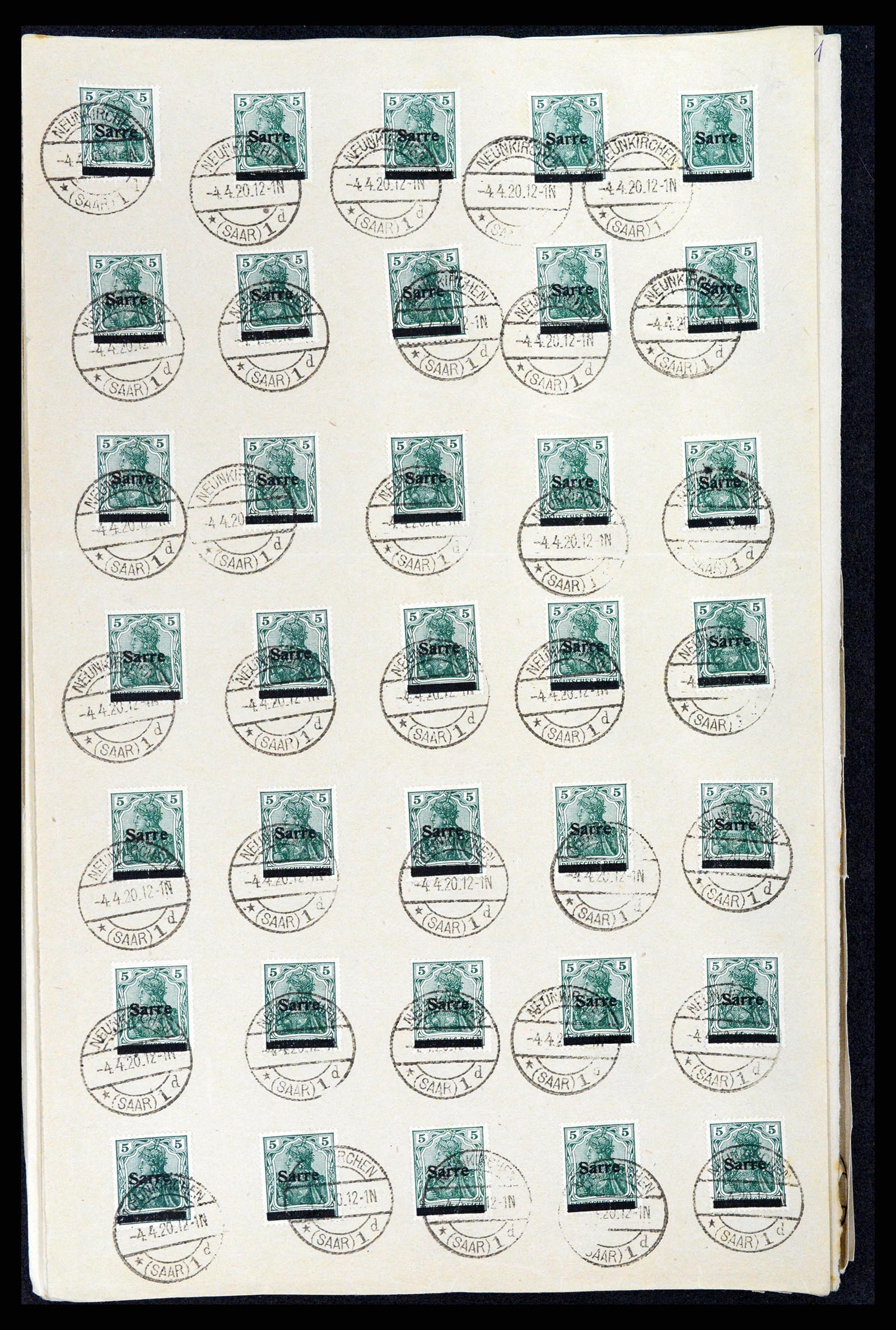 37573 011 - Postzegelverzameling 37573 Saar 1920.
