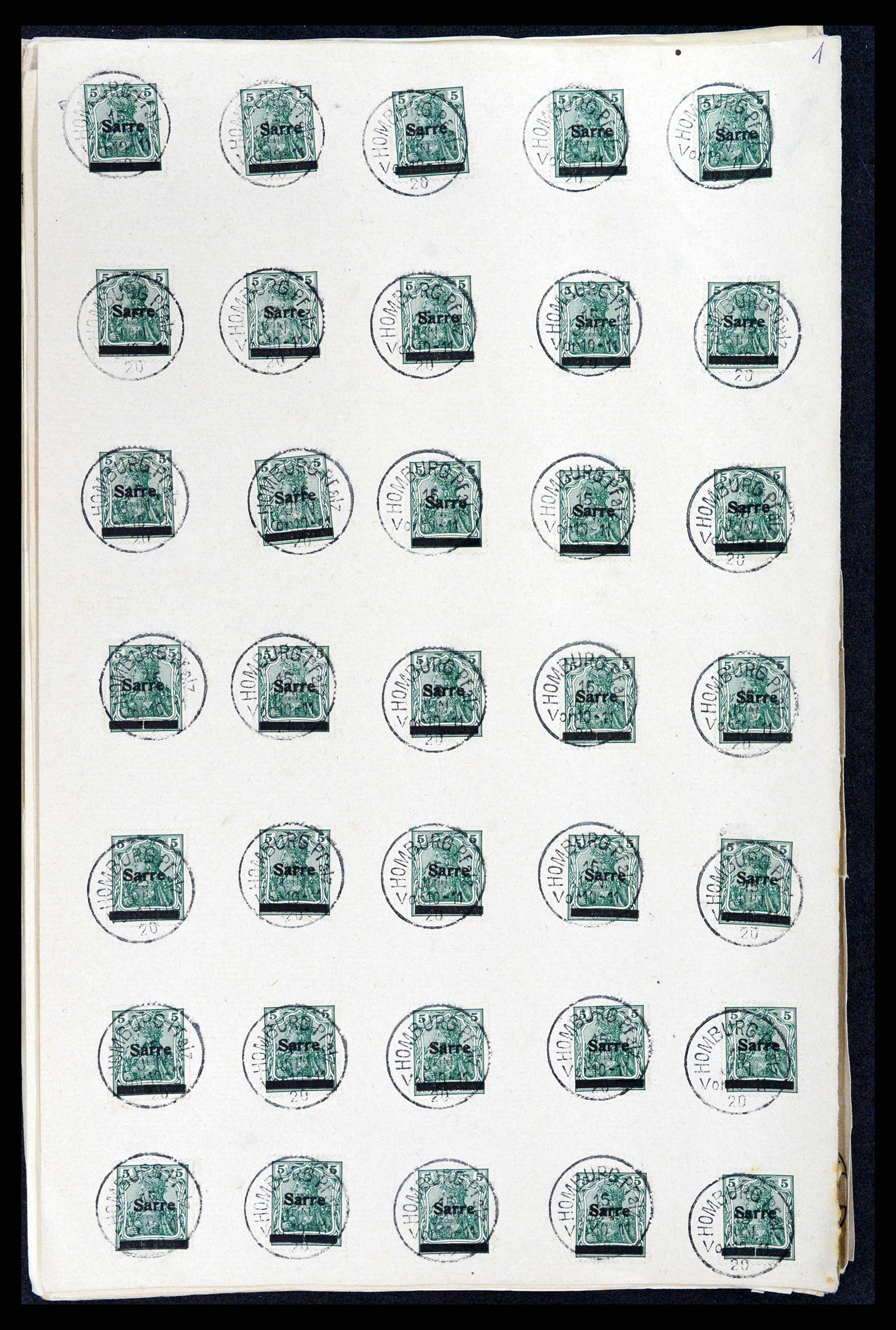 37573 012 - Postzegelverzameling 37573 Saar 1920.