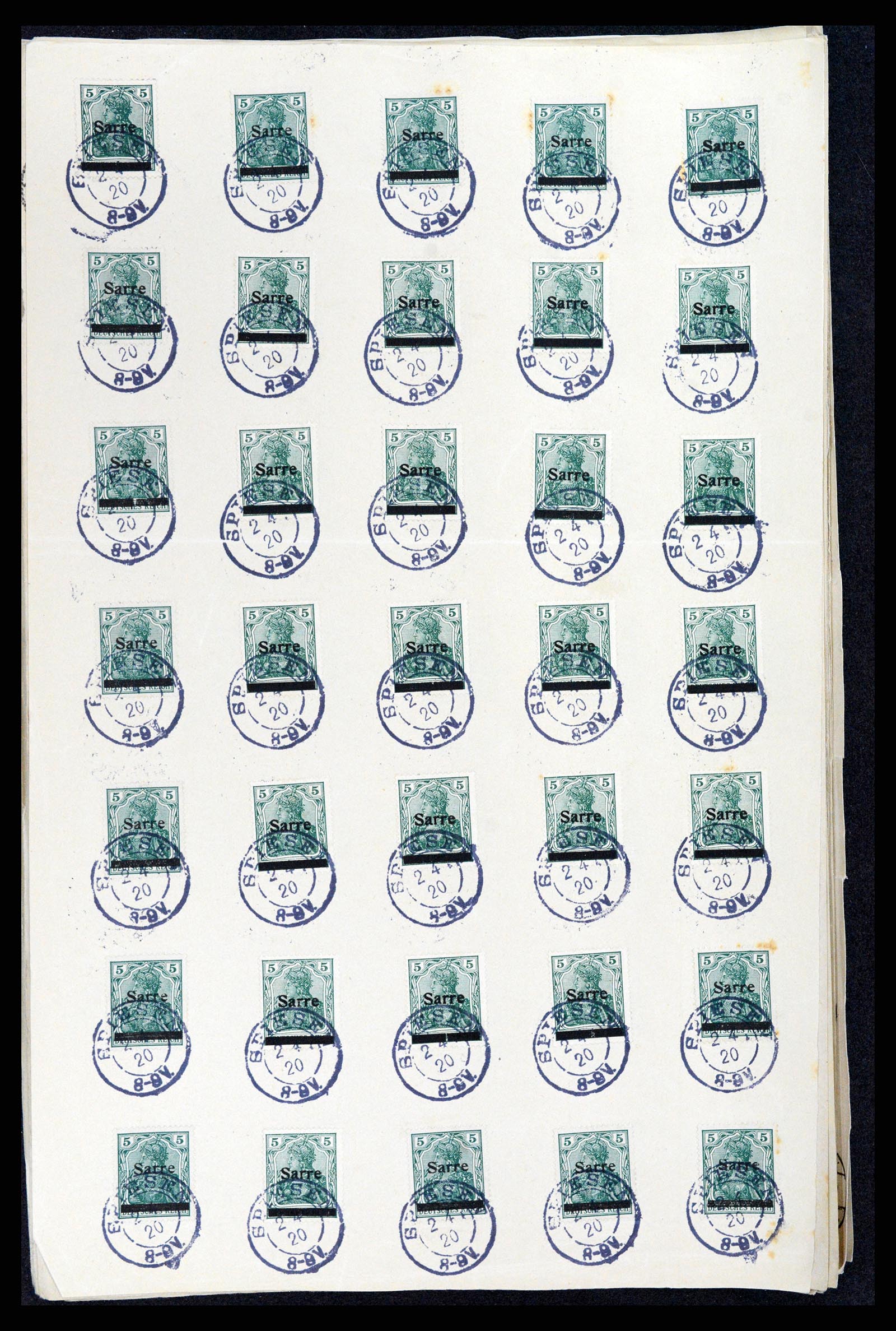 37573 018 - Postzegelverzameling 37573 Saar 1920.