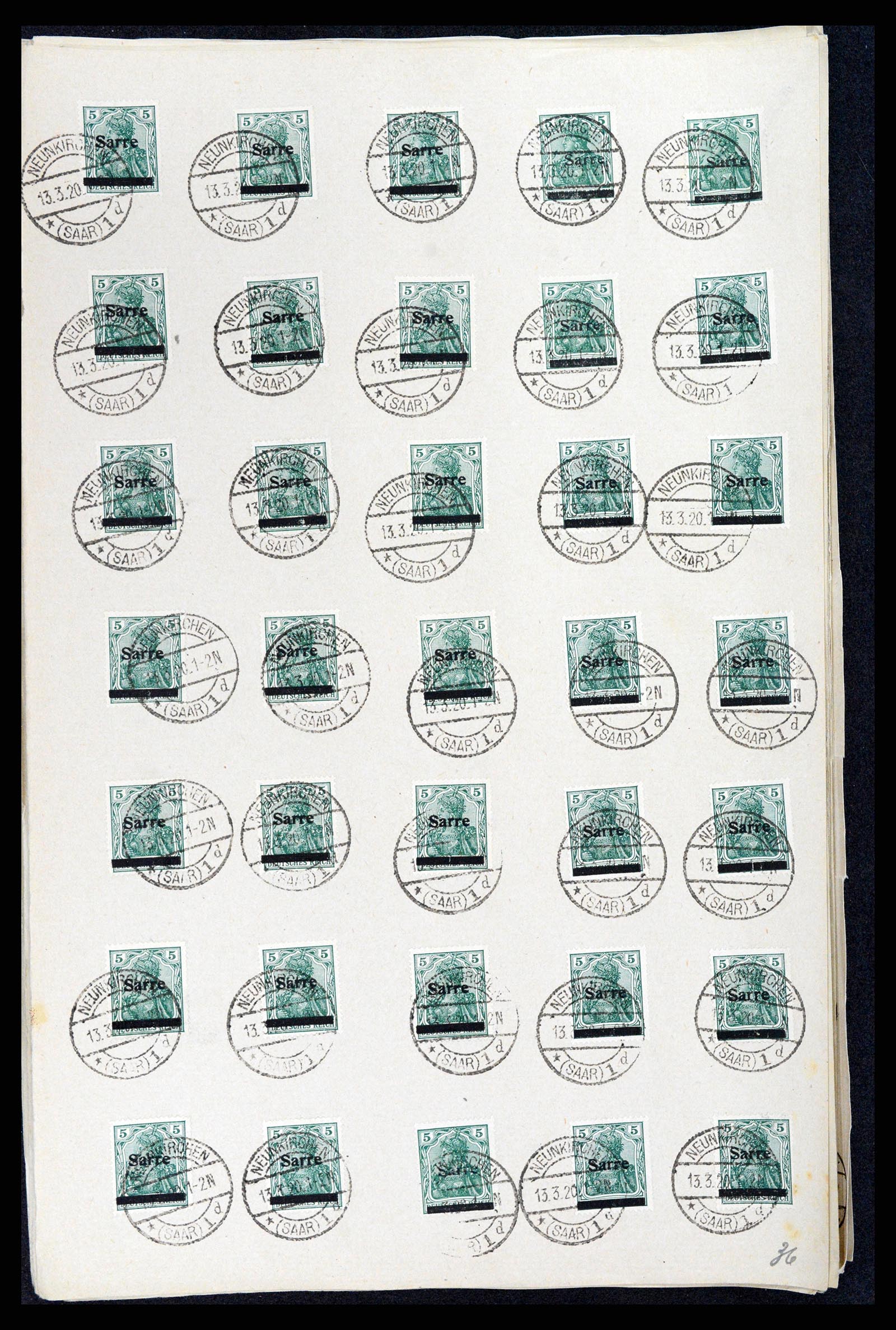 37573 019 - Postzegelverzameling 37573 Saar 1920.