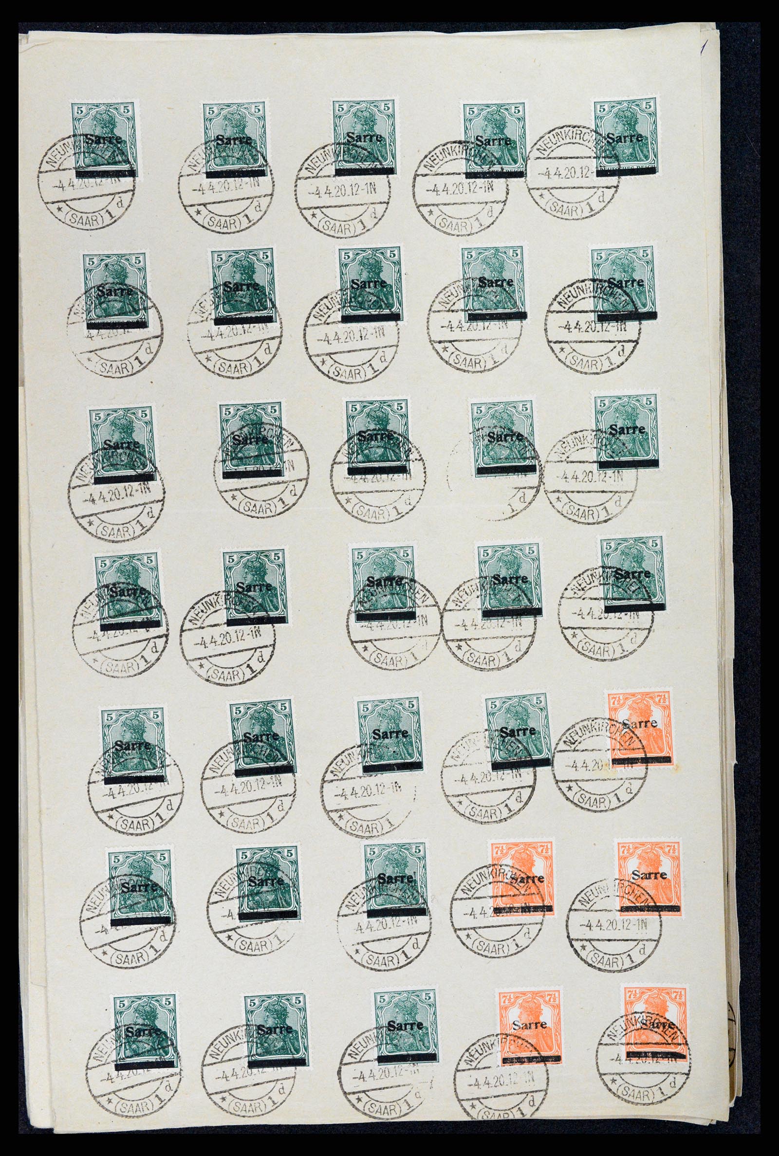 37573 020 - Postzegelverzameling 37573 Saar 1920.