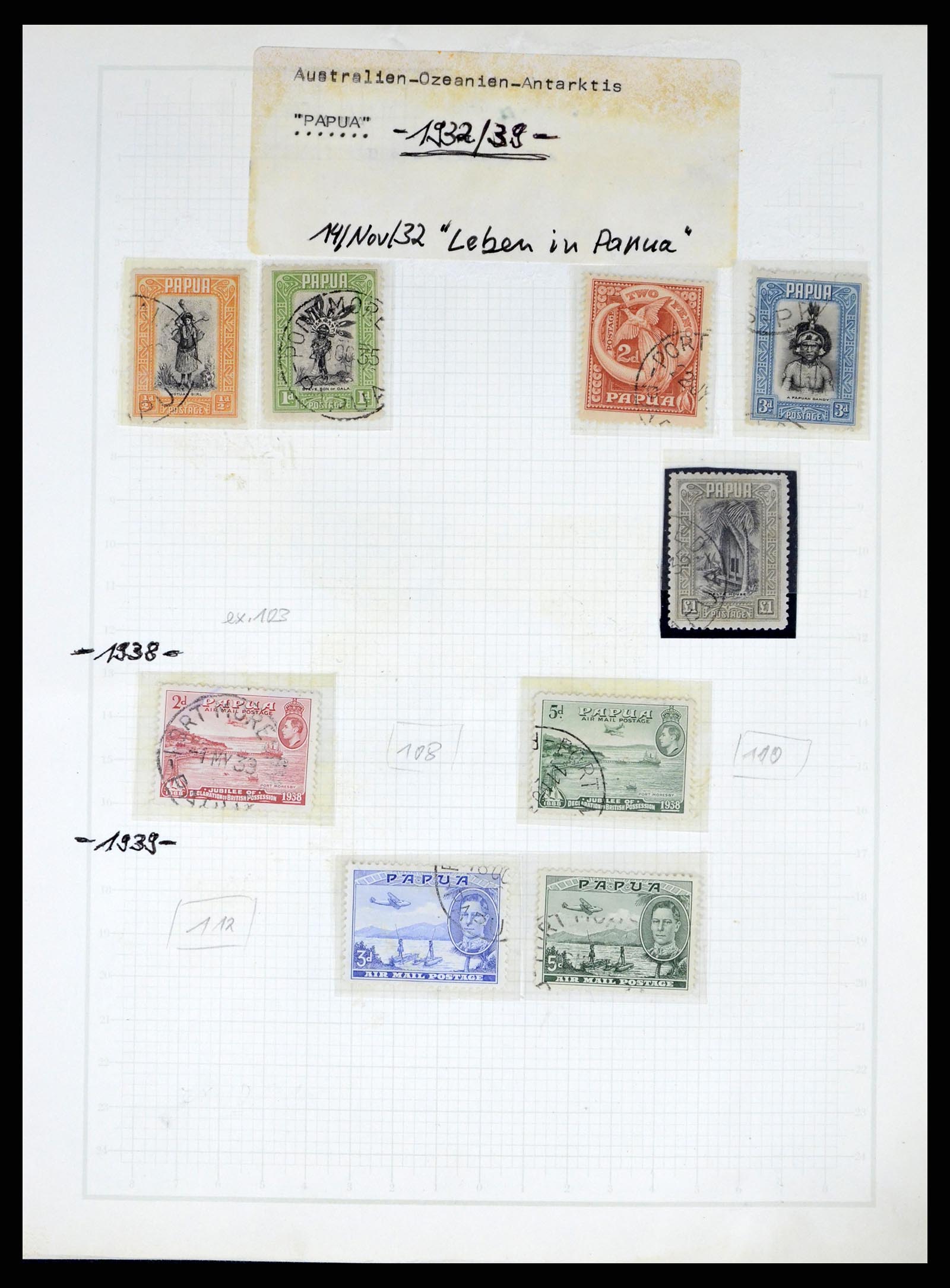 37579 009 - Stamp collection 37579 Papua 1901-1940. 