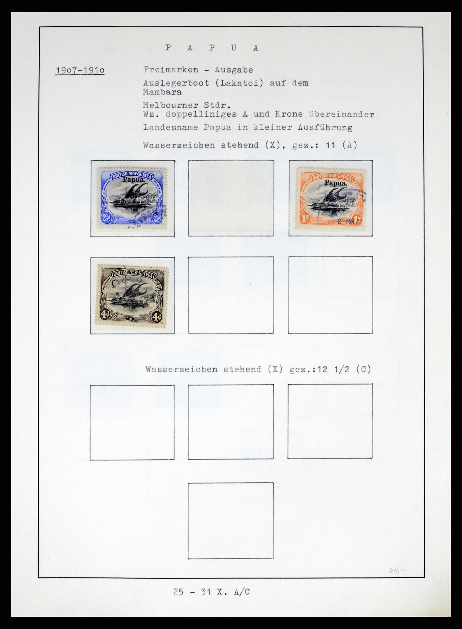 37579 014 - Stamp collection 37579 Papua 1901-1940. 