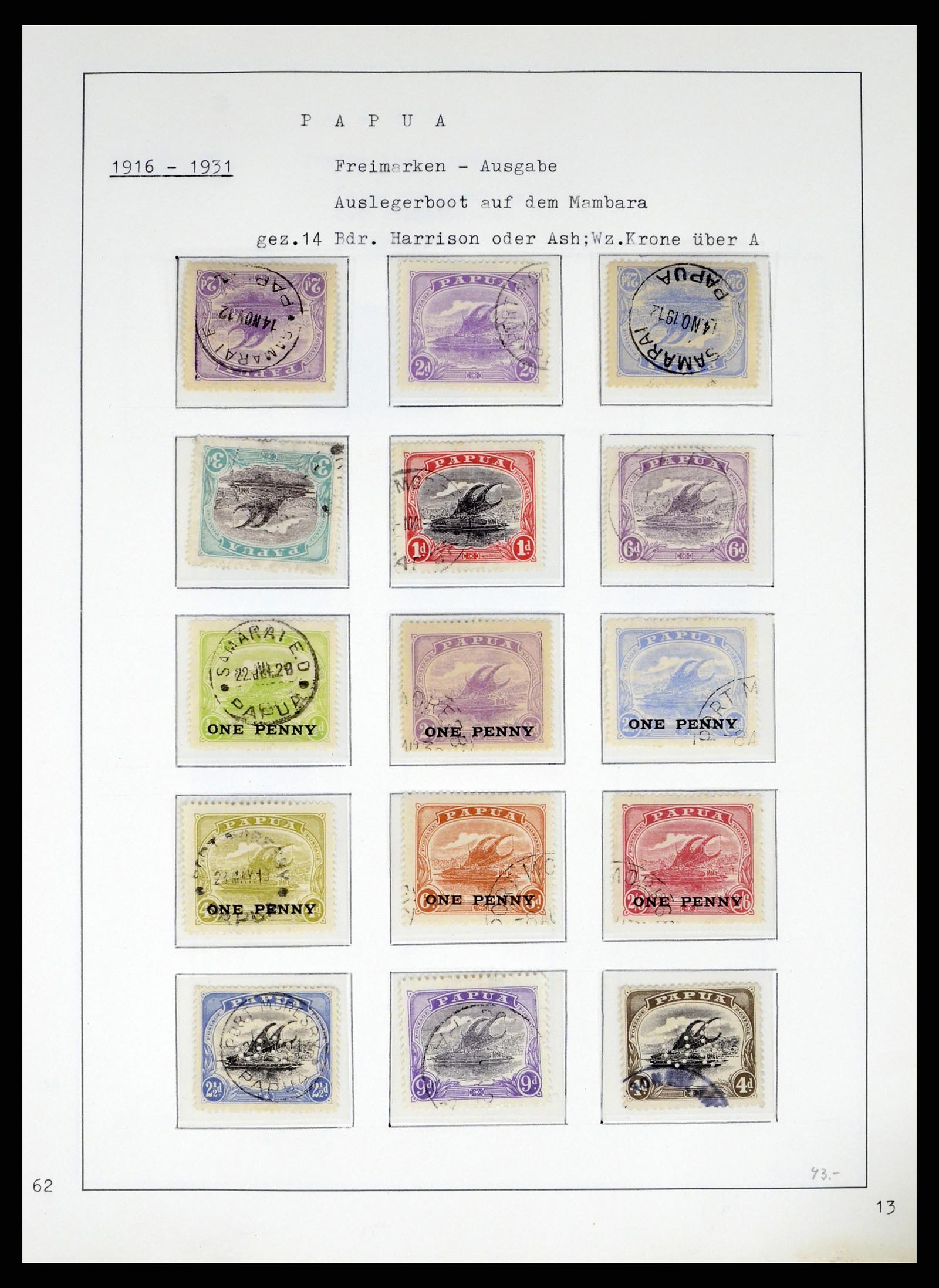 37579 018 - Stamp collection 37579 Papua 1901-1940. 