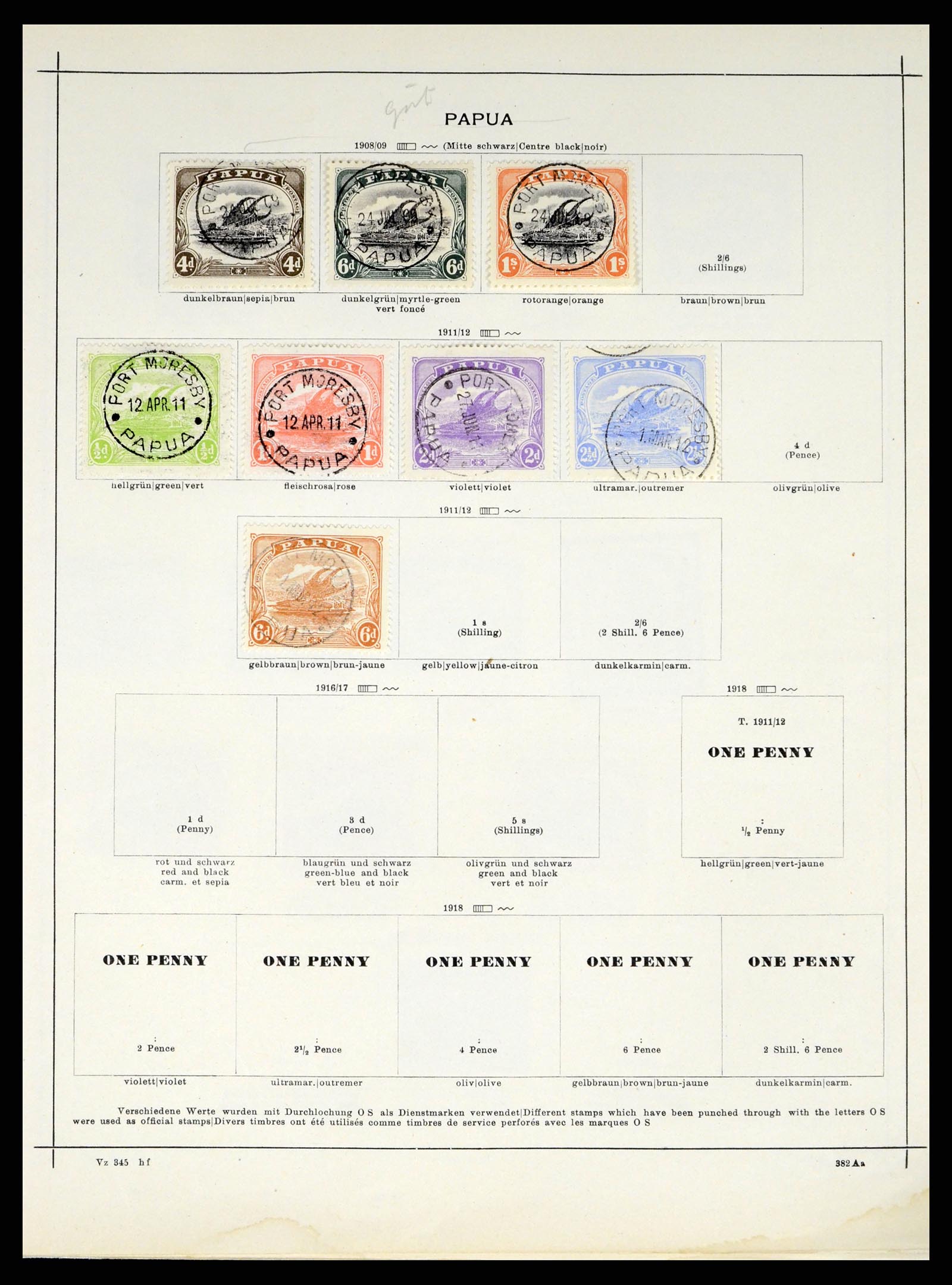 37579 023 - Stamp collection 37579 Papua 1901-1940. 