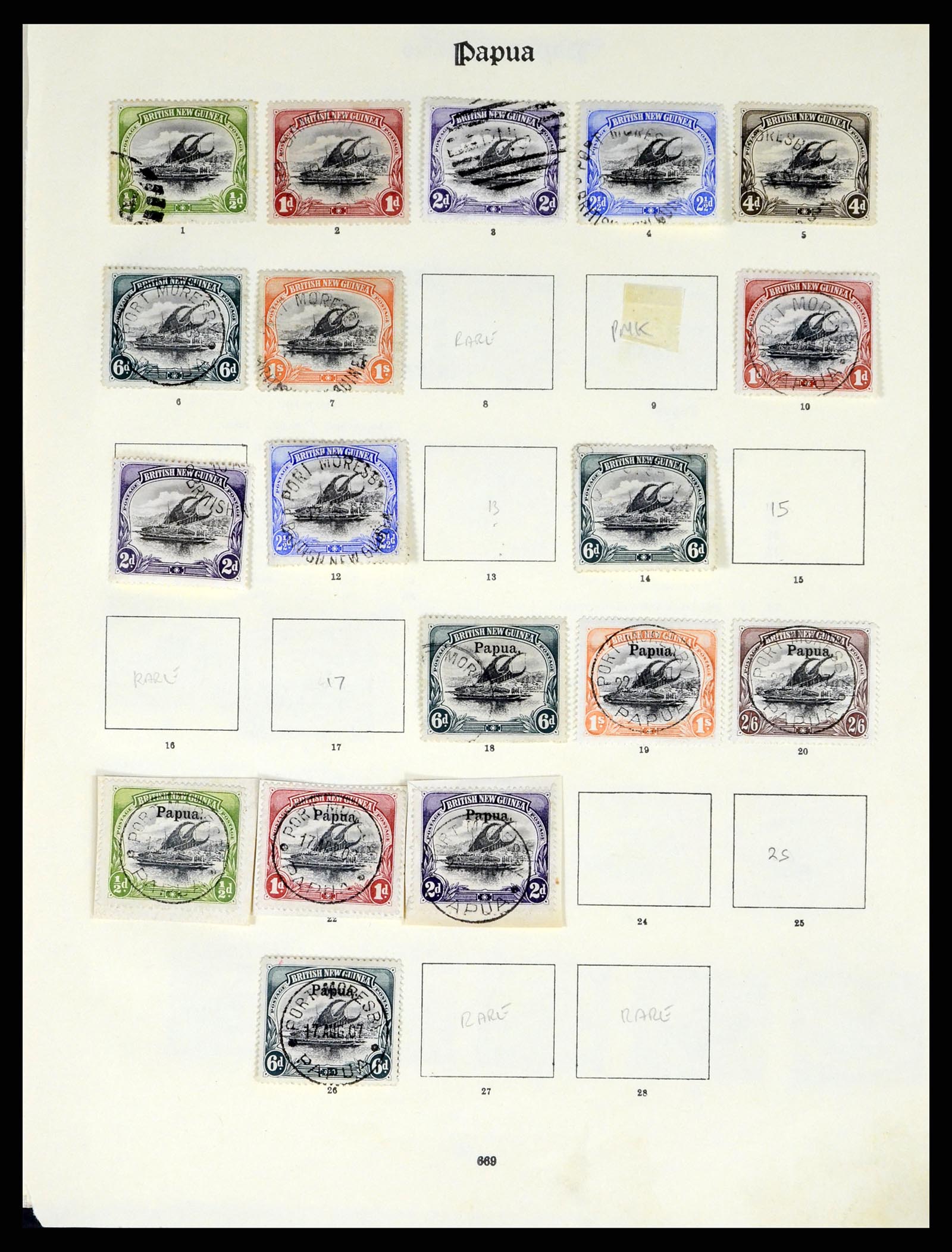 37579 026 - Stamp collection 37579 Papua 1901-1940. 