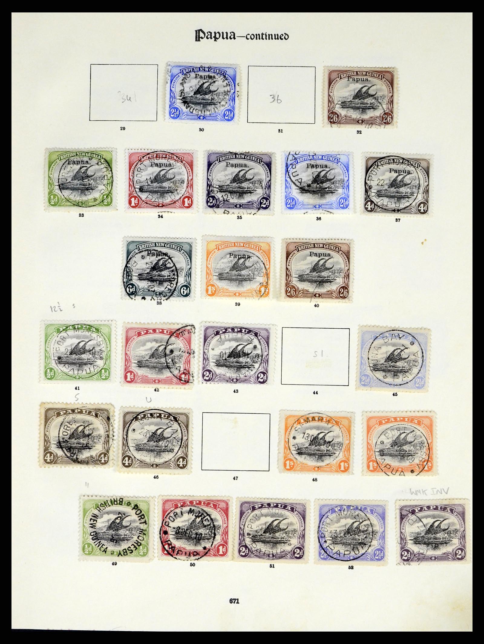 37579 027 - Stamp collection 37579 Papua 1901-1940. 