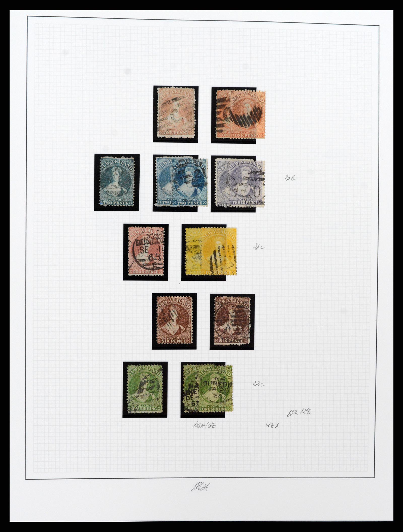 37582 002 - Postzegelverzameling 37582 Nieuw Zeeland 1862-1970.