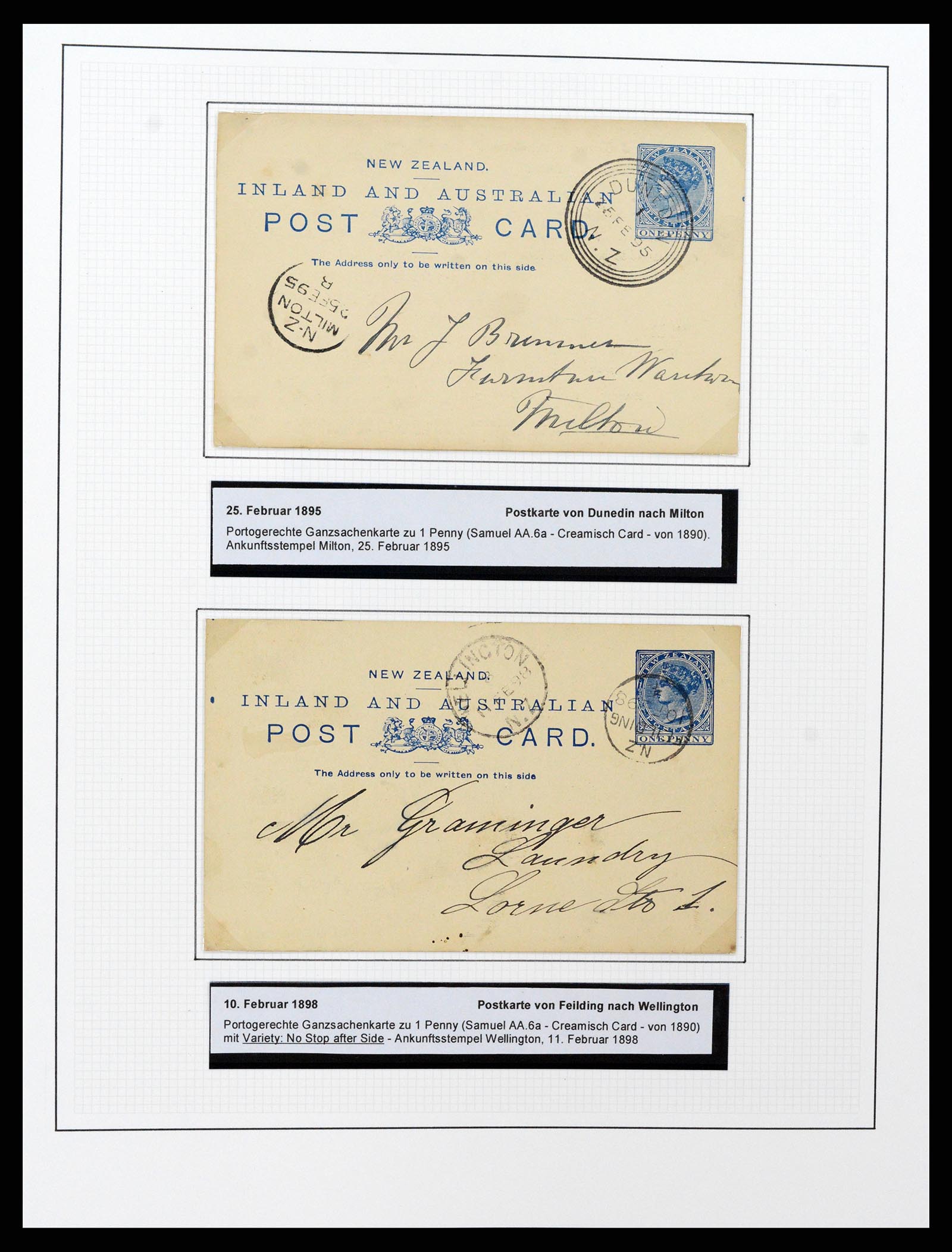 37582 009 - Postzegelverzameling 37582 Nieuw Zeeland 1862-1970.