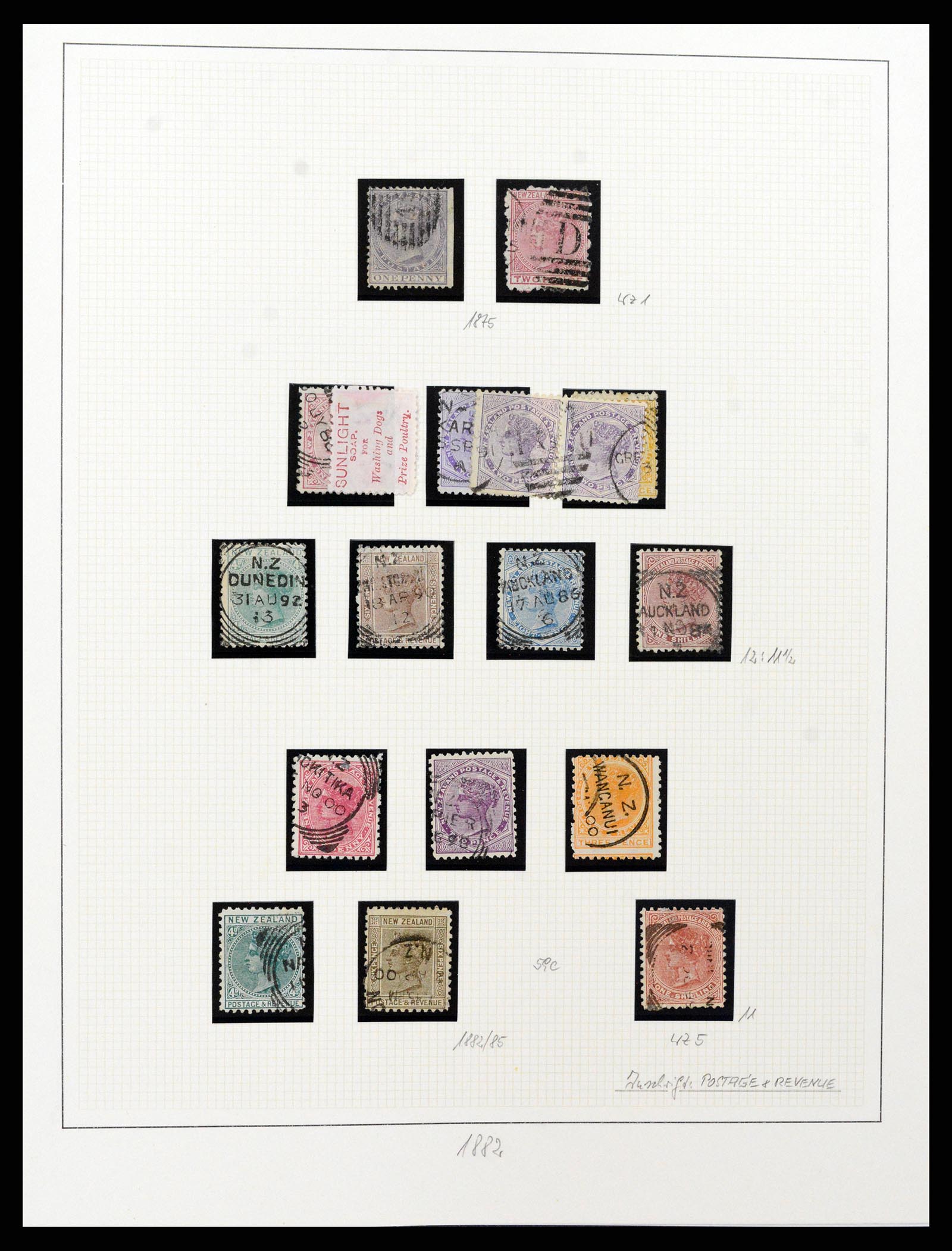 37582 010 - Postzegelverzameling 37582 Nieuw Zeeland 1862-1970.