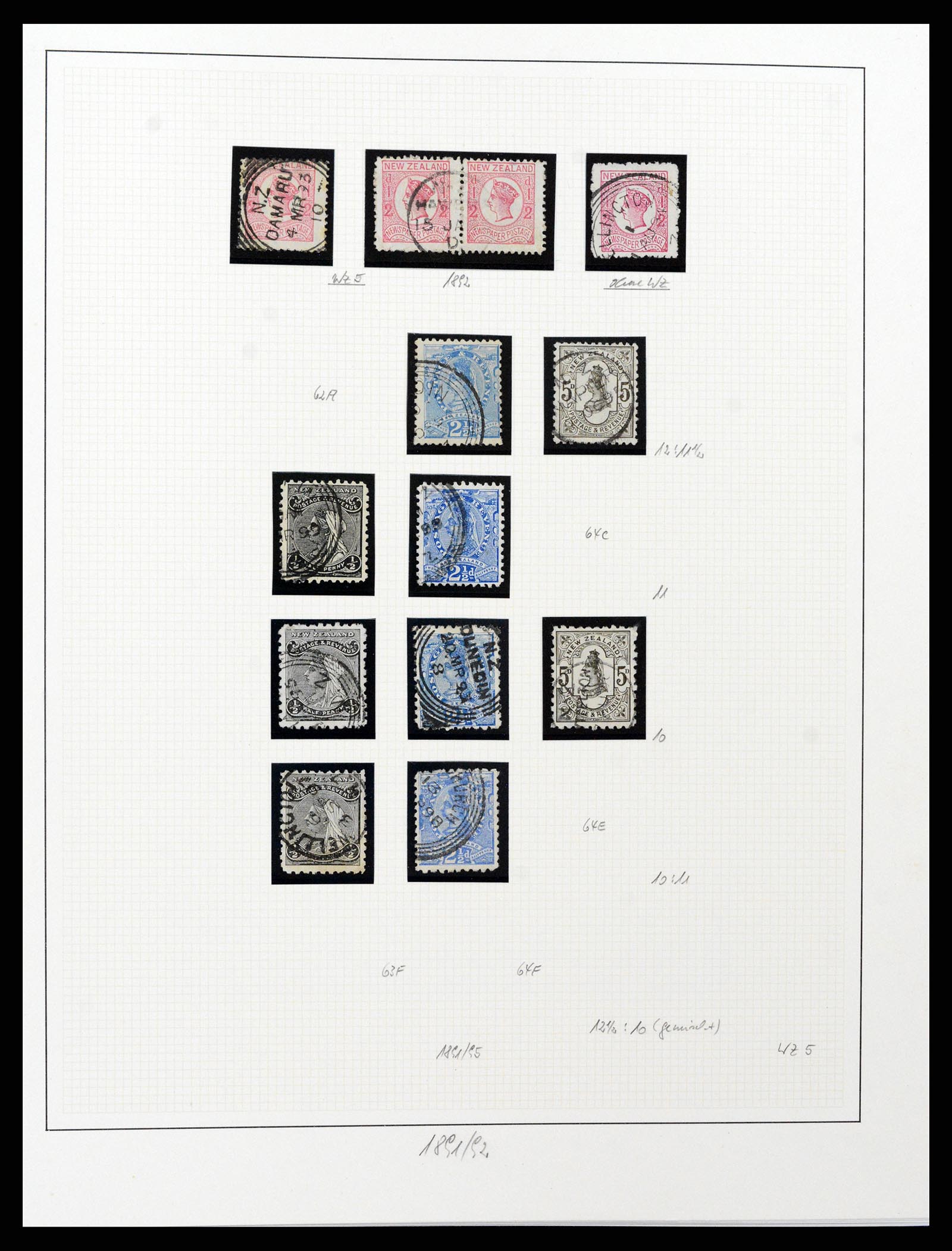 37582 019 - Postzegelverzameling 37582 Nieuw Zeeland 1862-1970.