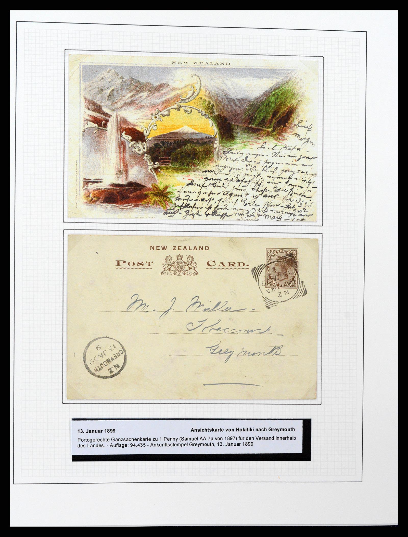 37582 022 - Postzegelverzameling 37582 Nieuw Zeeland 1862-1970.