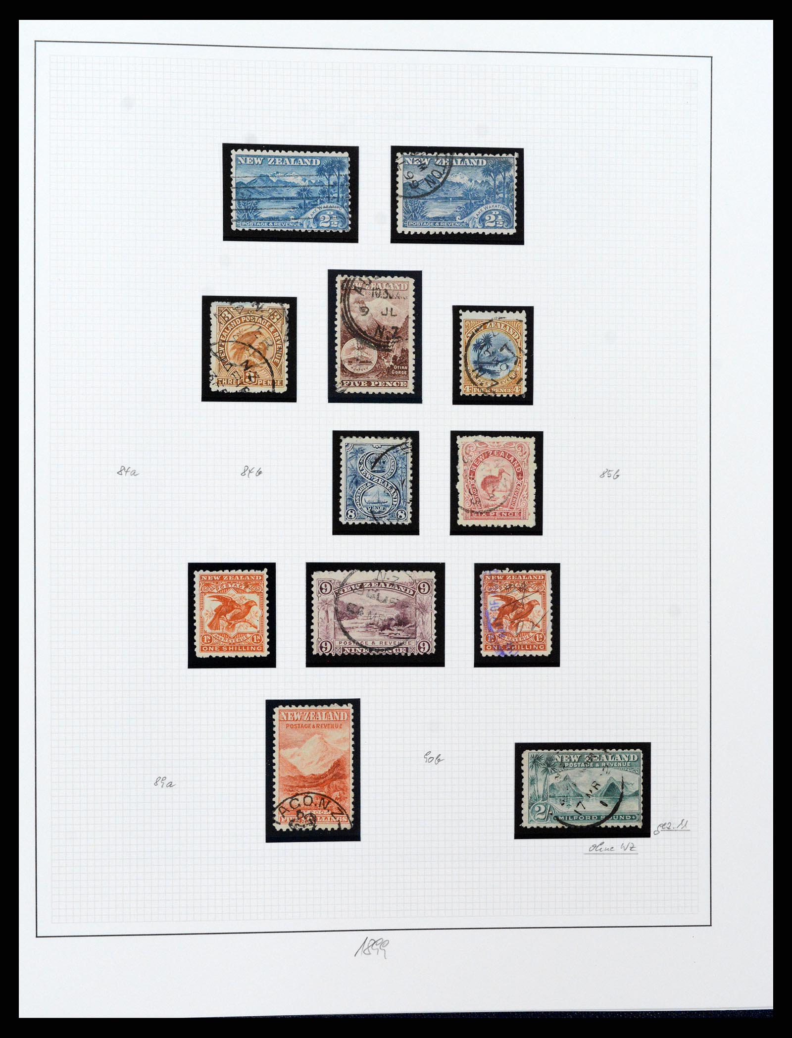 37582 028 - Postzegelverzameling 37582 Nieuw Zeeland 1862-1970.