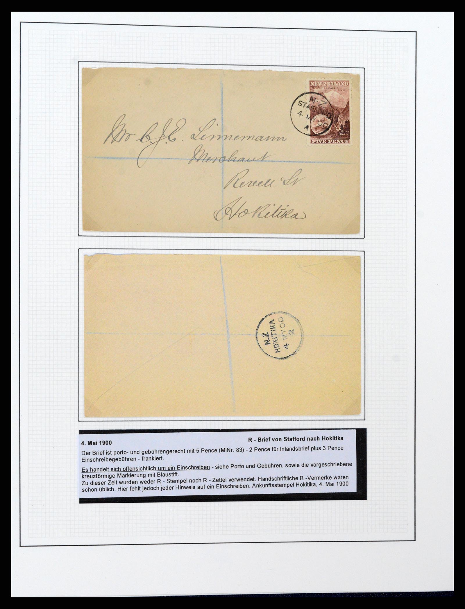 37582 030 - Postzegelverzameling 37582 Nieuw Zeeland 1862-1970.