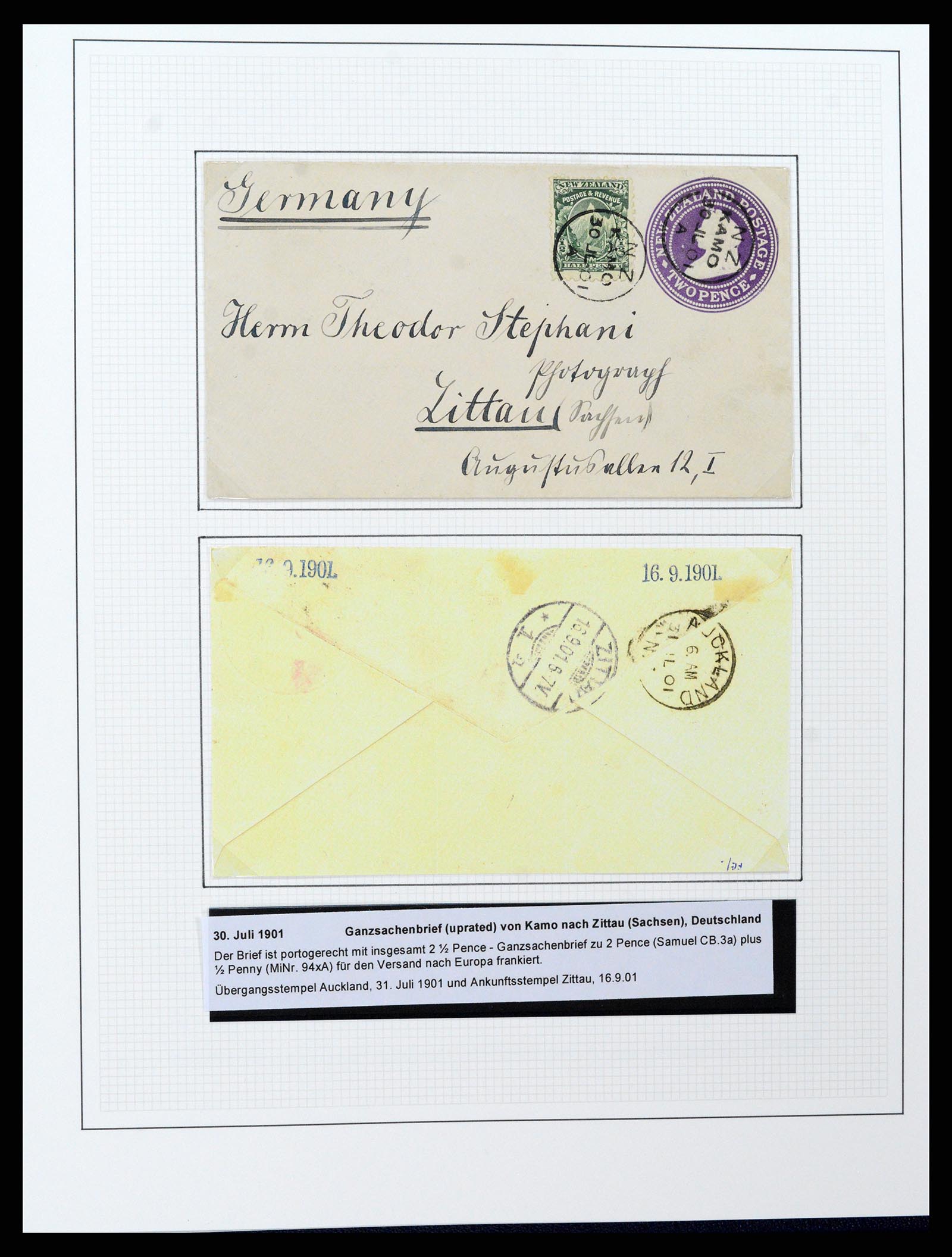 37582 042 - Postzegelverzameling 37582 Nieuw Zeeland 1862-1970.