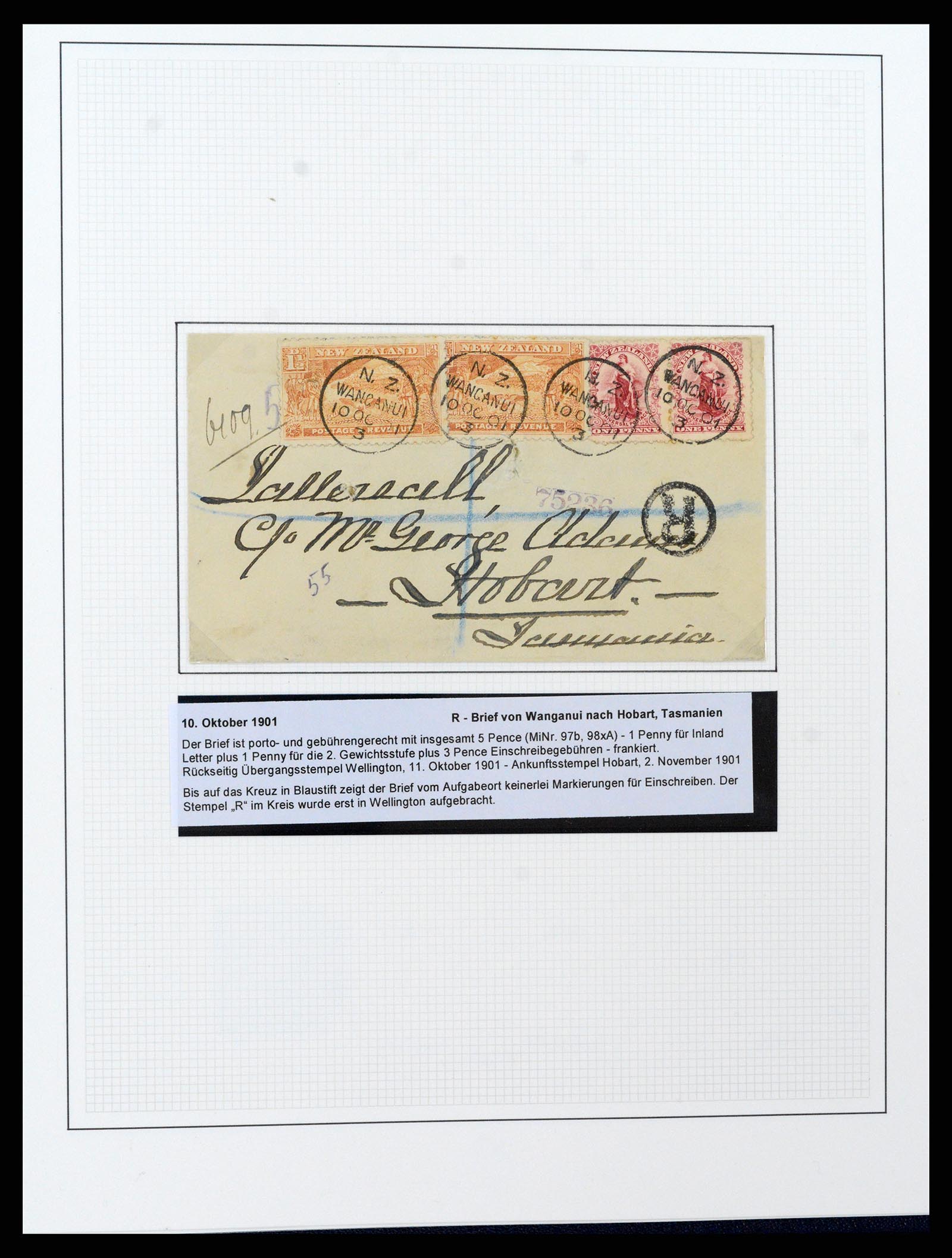 37582 046 - Postzegelverzameling 37582 Nieuw Zeeland 1862-1970.