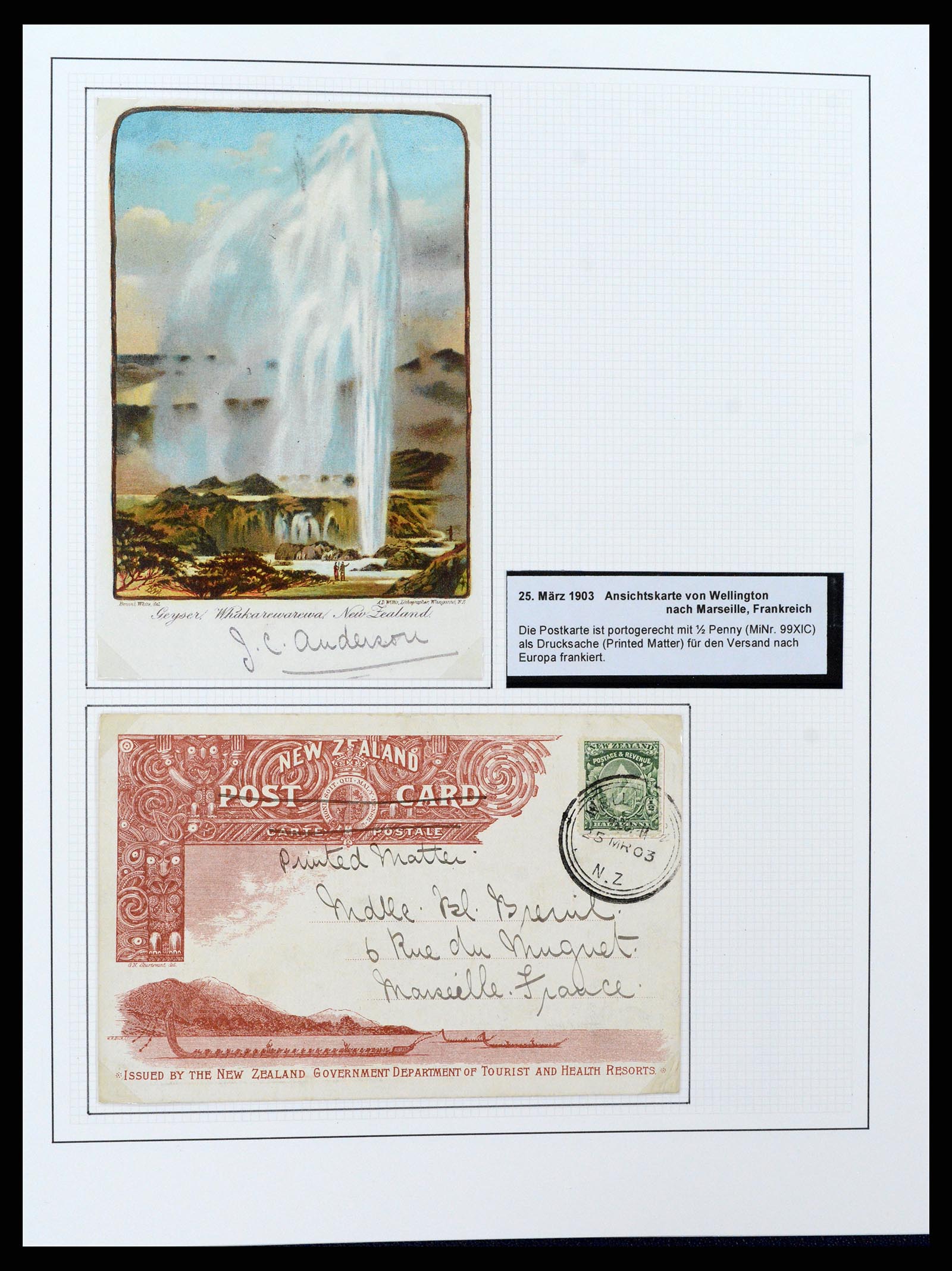 37582 052 - Postzegelverzameling 37582 Nieuw Zeeland 1862-1970.
