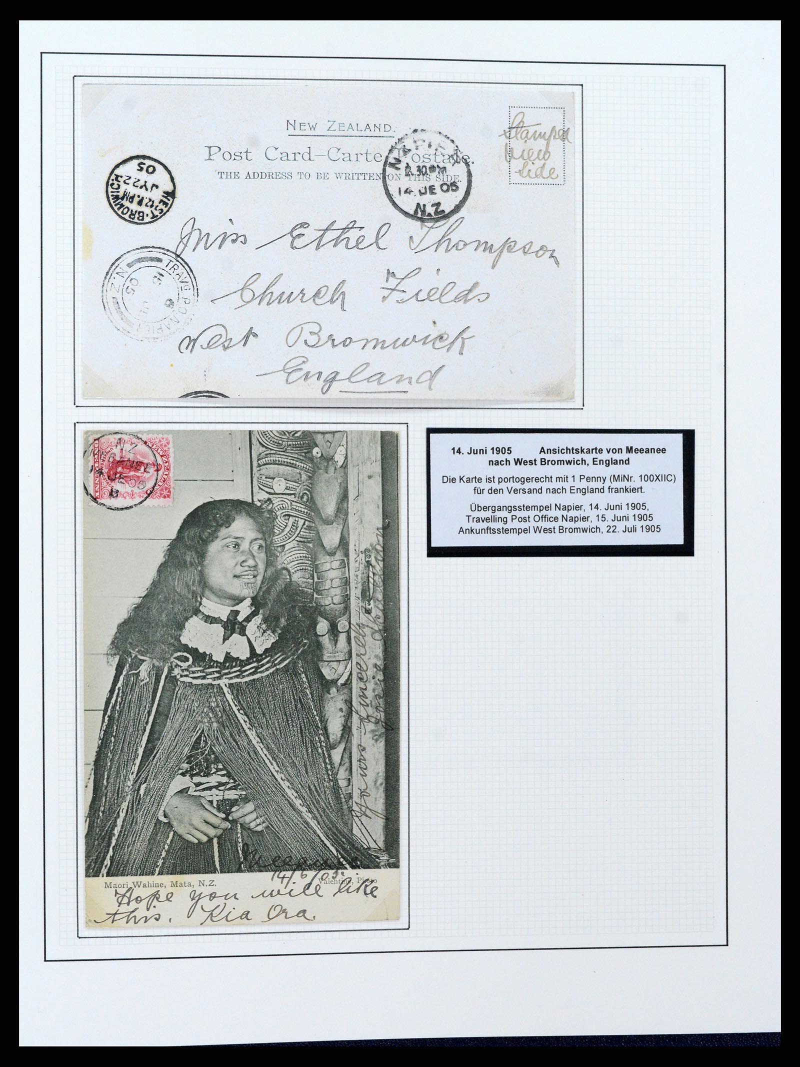37582 057 - Postzegelverzameling 37582 Nieuw Zeeland 1862-1970.