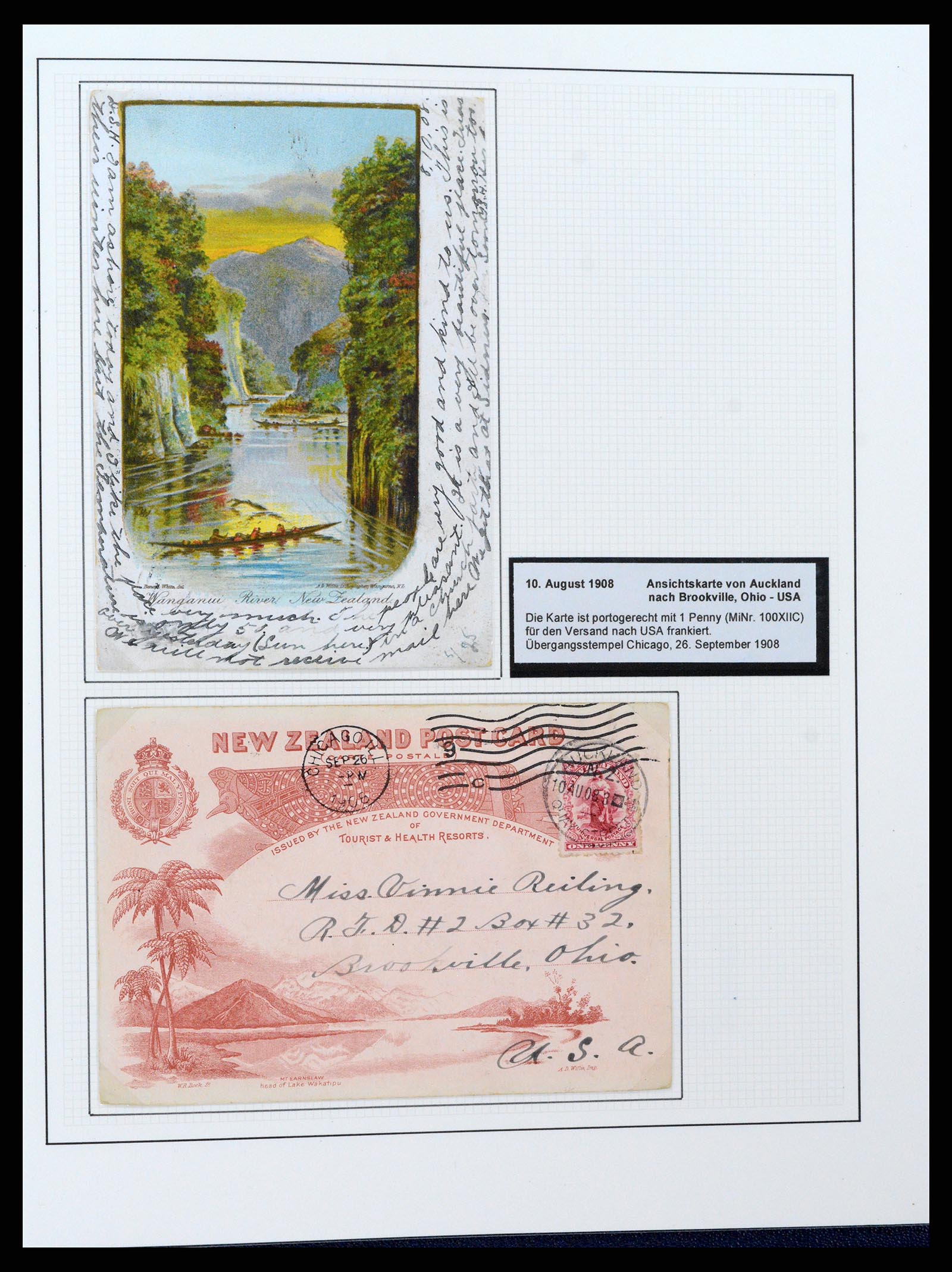 37582 059 - Postzegelverzameling 37582 Nieuw Zeeland 1862-1970.