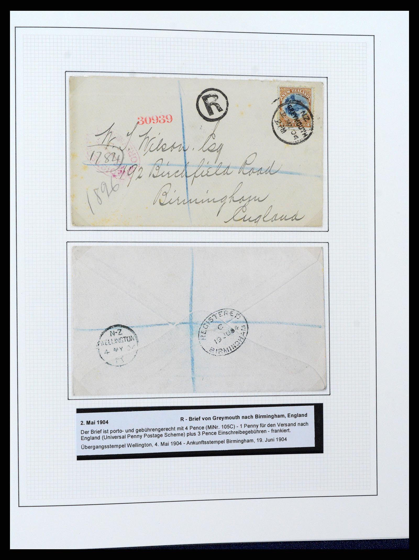 37582 060 - Postzegelverzameling 37582 Nieuw Zeeland 1862-1970.