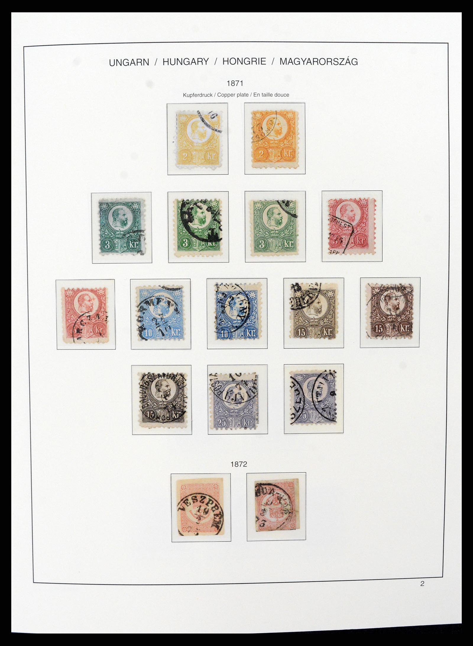 37583 002 - Postzegelverzameling 37583 Hongarije 1871-2015.