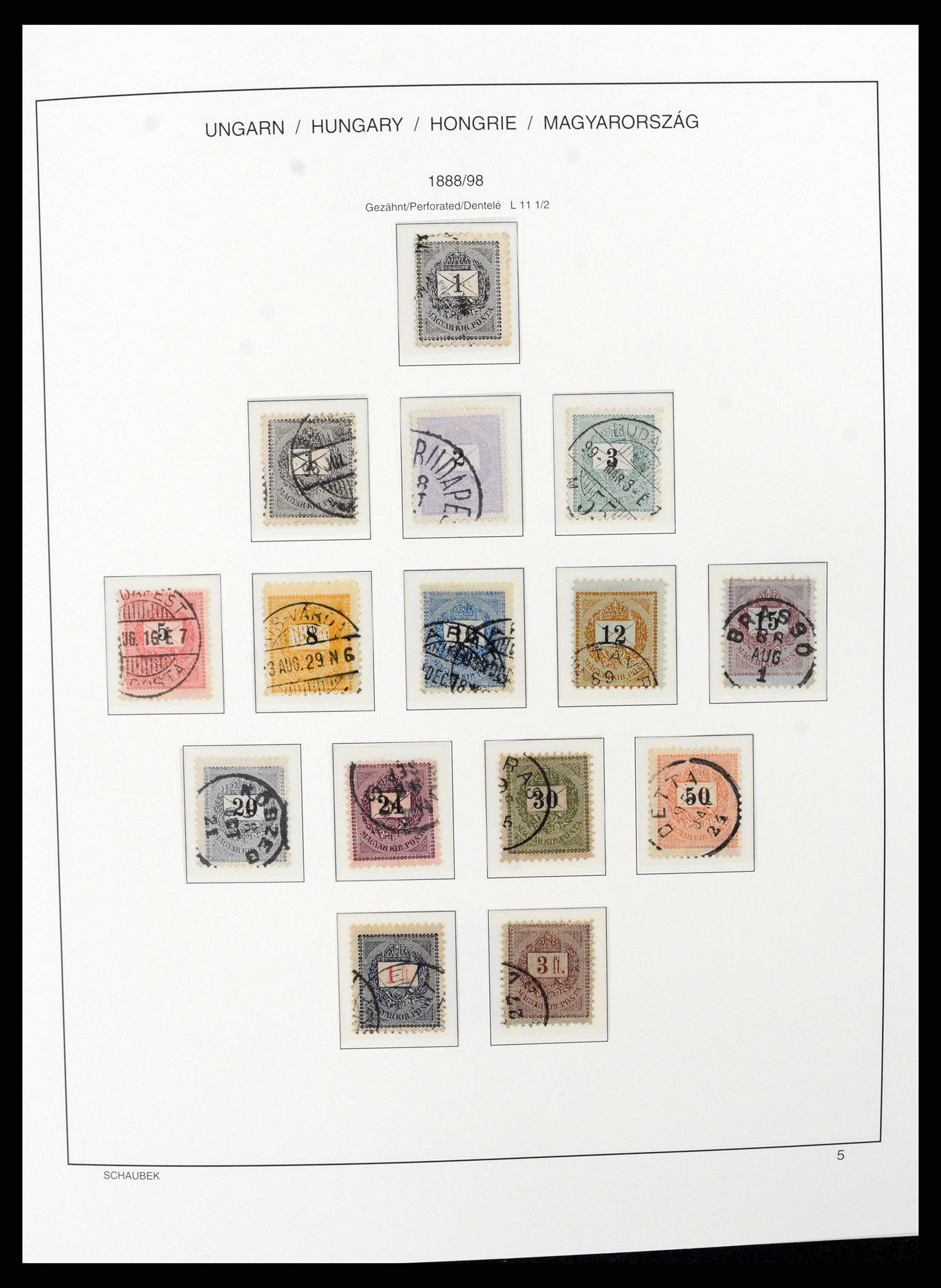 37583 005 - Postzegelverzameling 37583 Hongarije 1871-2015.