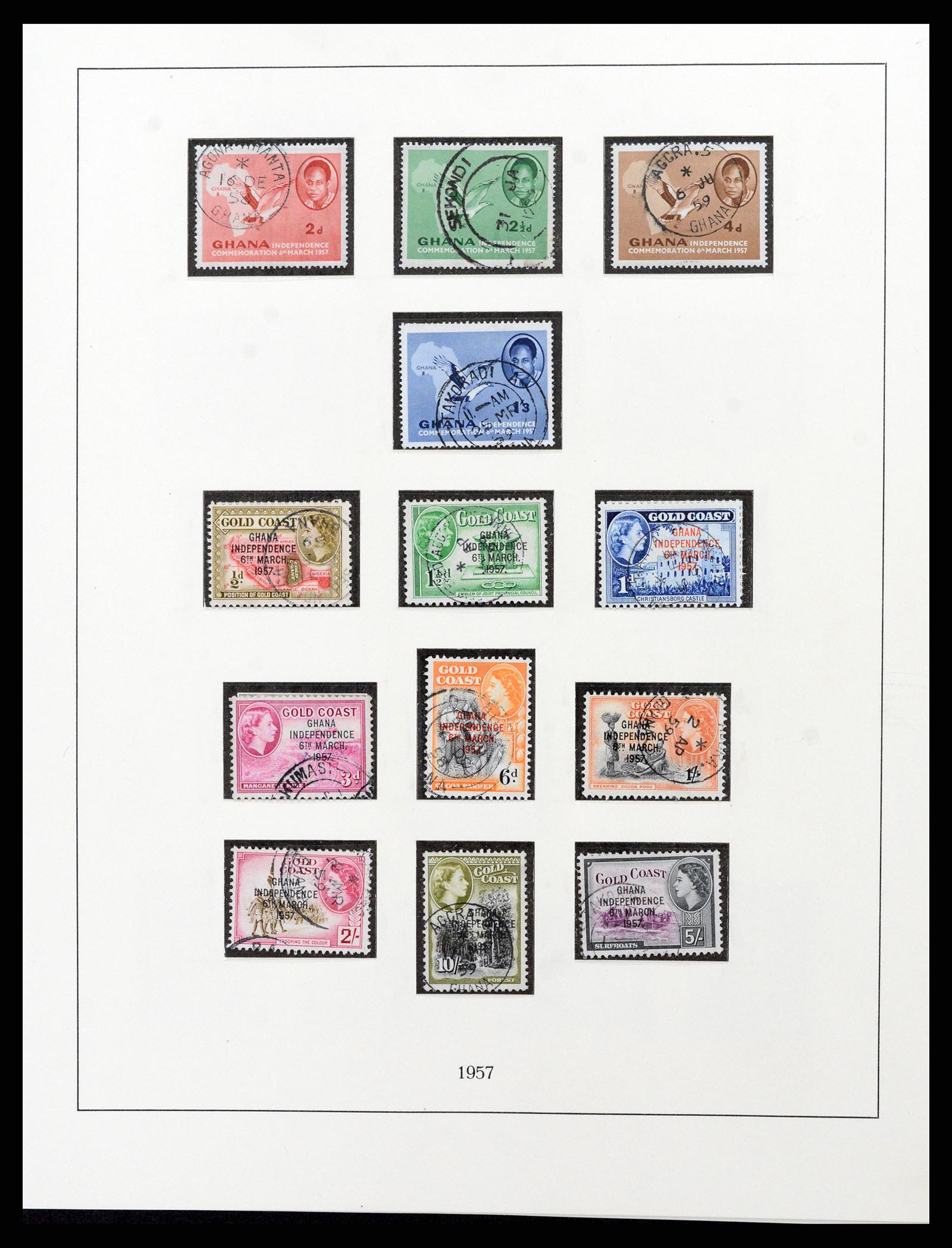 37584 001 - Postzegelverzameling 37584 Ghana 1957-1972.