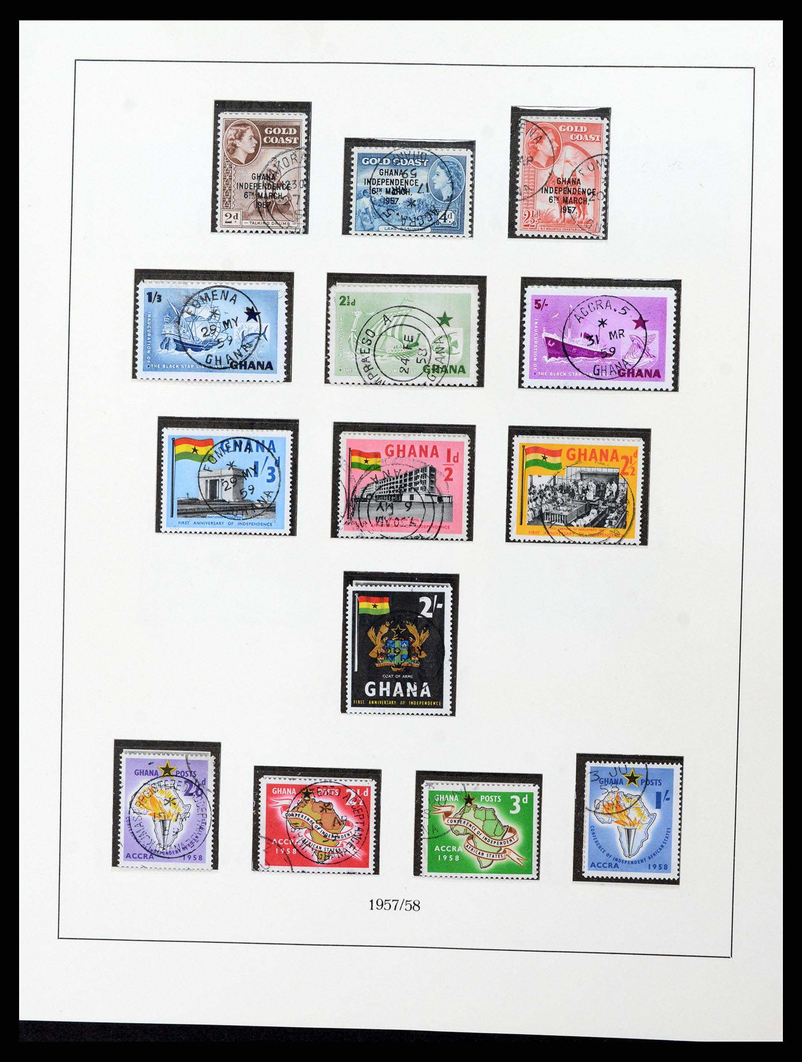 37584 002 - Postzegelverzameling 37584 Ghana 1957-1972.