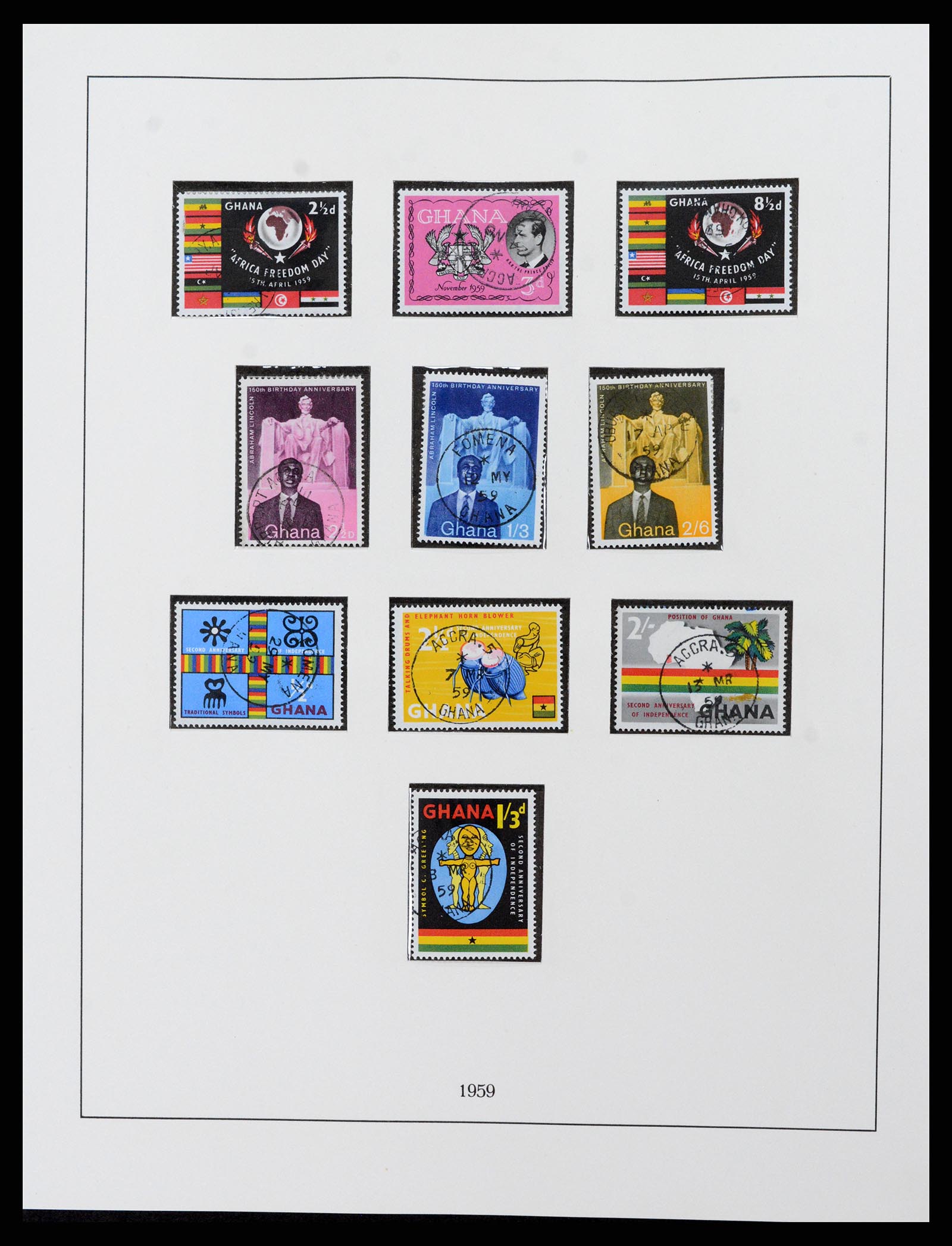37584 005 - Postzegelverzameling 37584 Ghana 1957-1972.