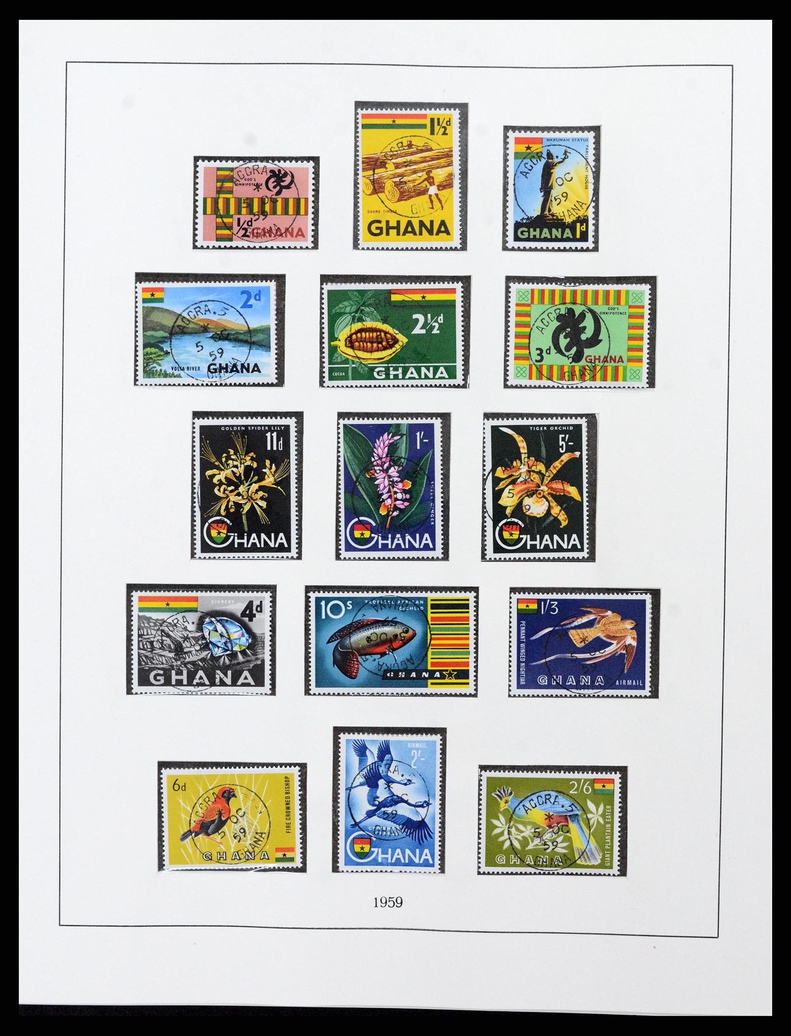 37584 007 - Postzegelverzameling 37584 Ghana 1957-1972.