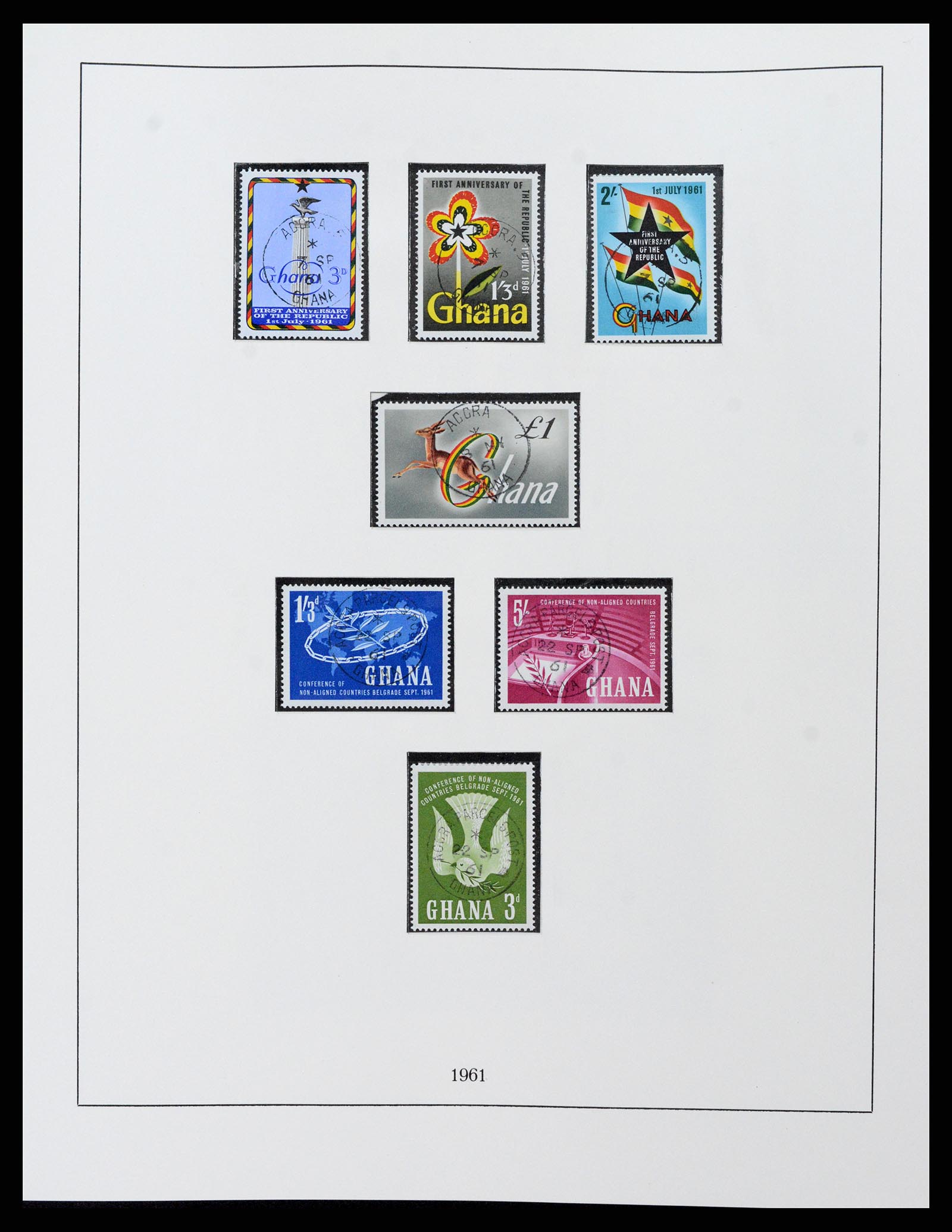 37584 013 - Postzegelverzameling 37584 Ghana 1957-1972.