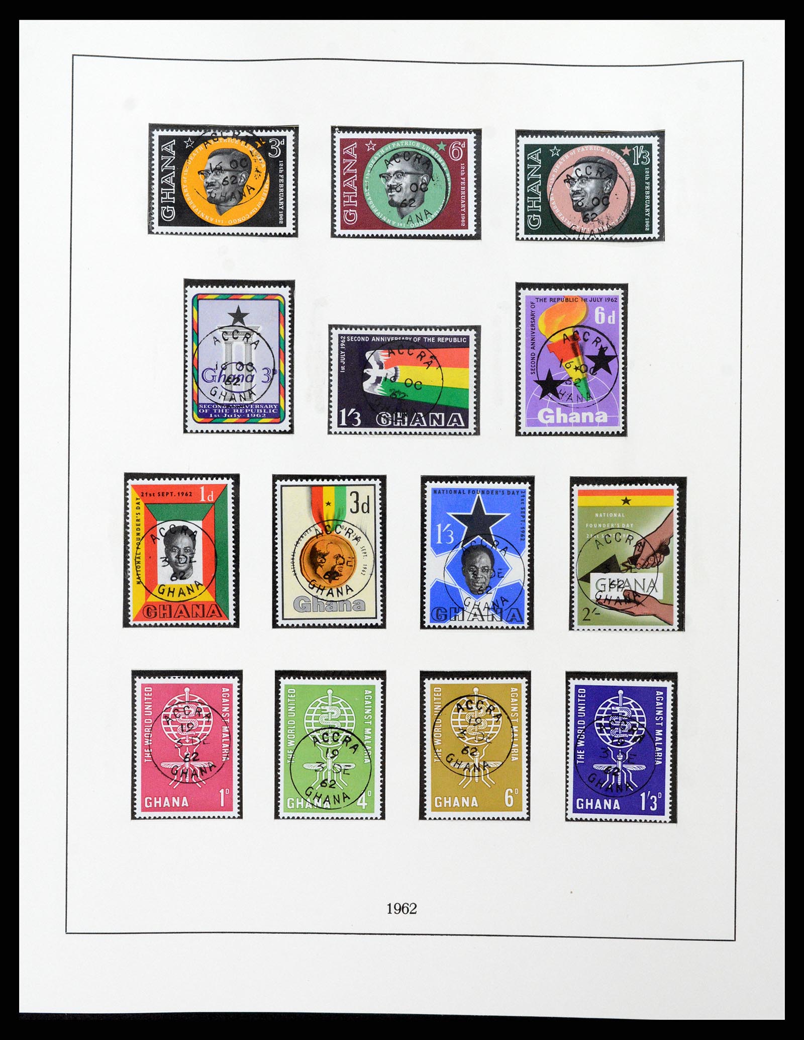 37584 017 - Postzegelverzameling 37584 Ghana 1957-1972.
