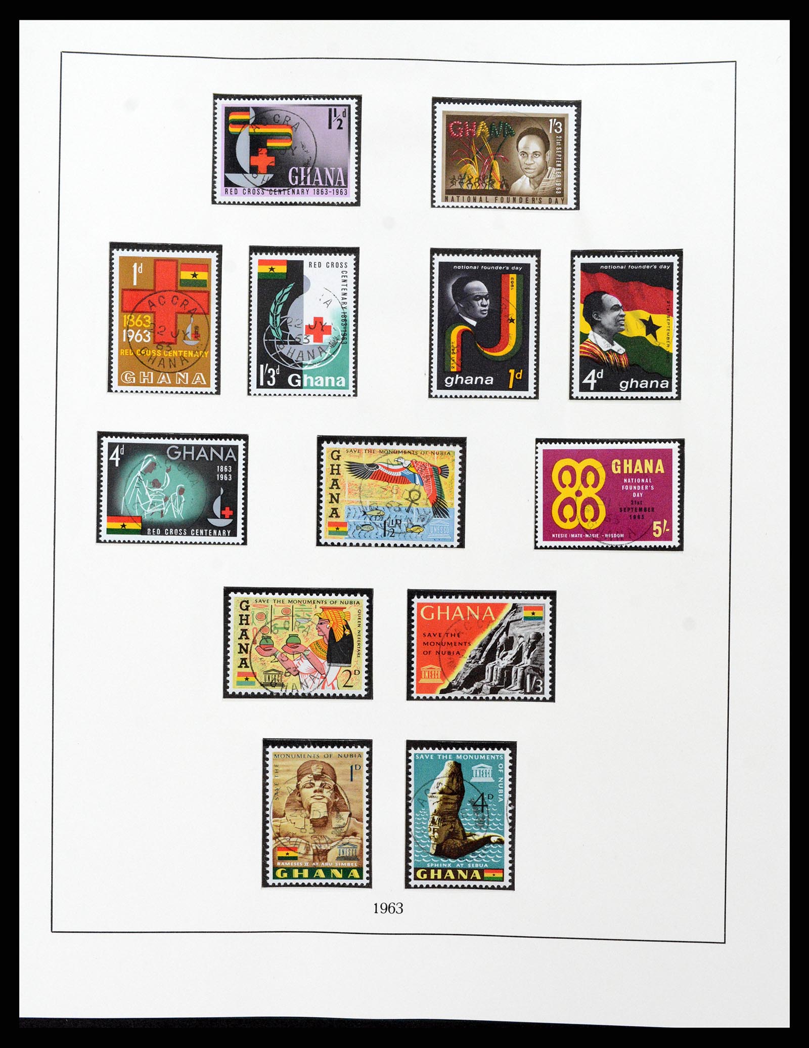 37584 019 - Postzegelverzameling 37584 Ghana 1957-1972.