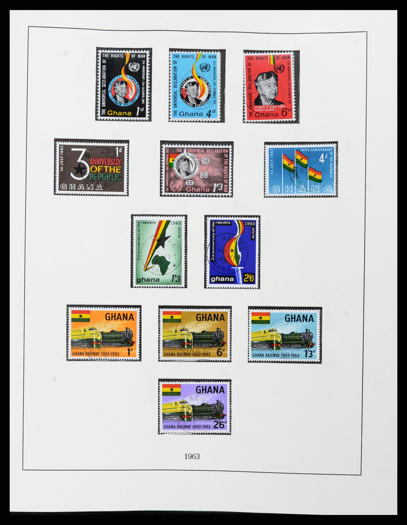 37584 022 - Postzegelverzameling 37584 Ghana 1957-1972.