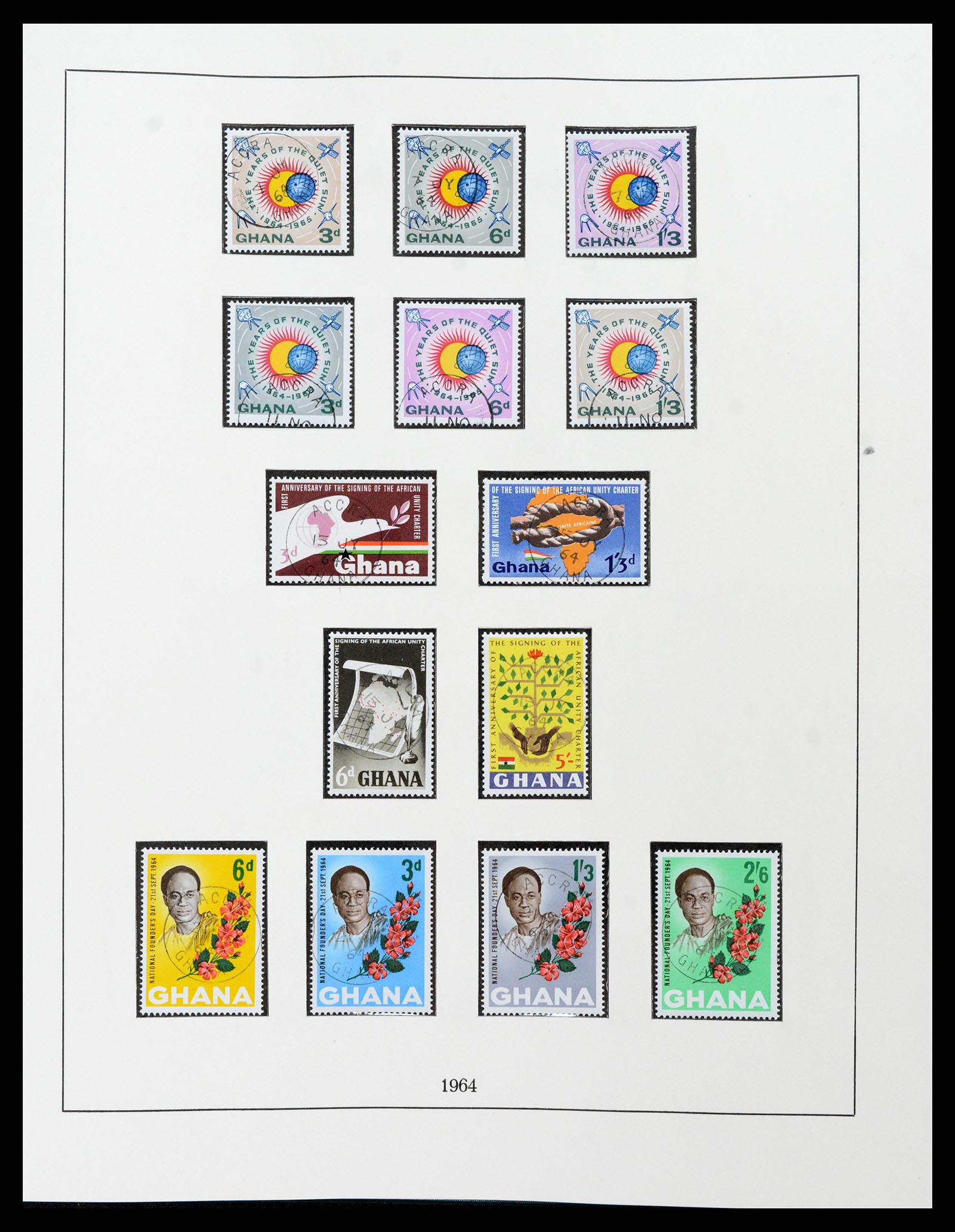 37584 023 - Postzegelverzameling 37584 Ghana 1957-1972.