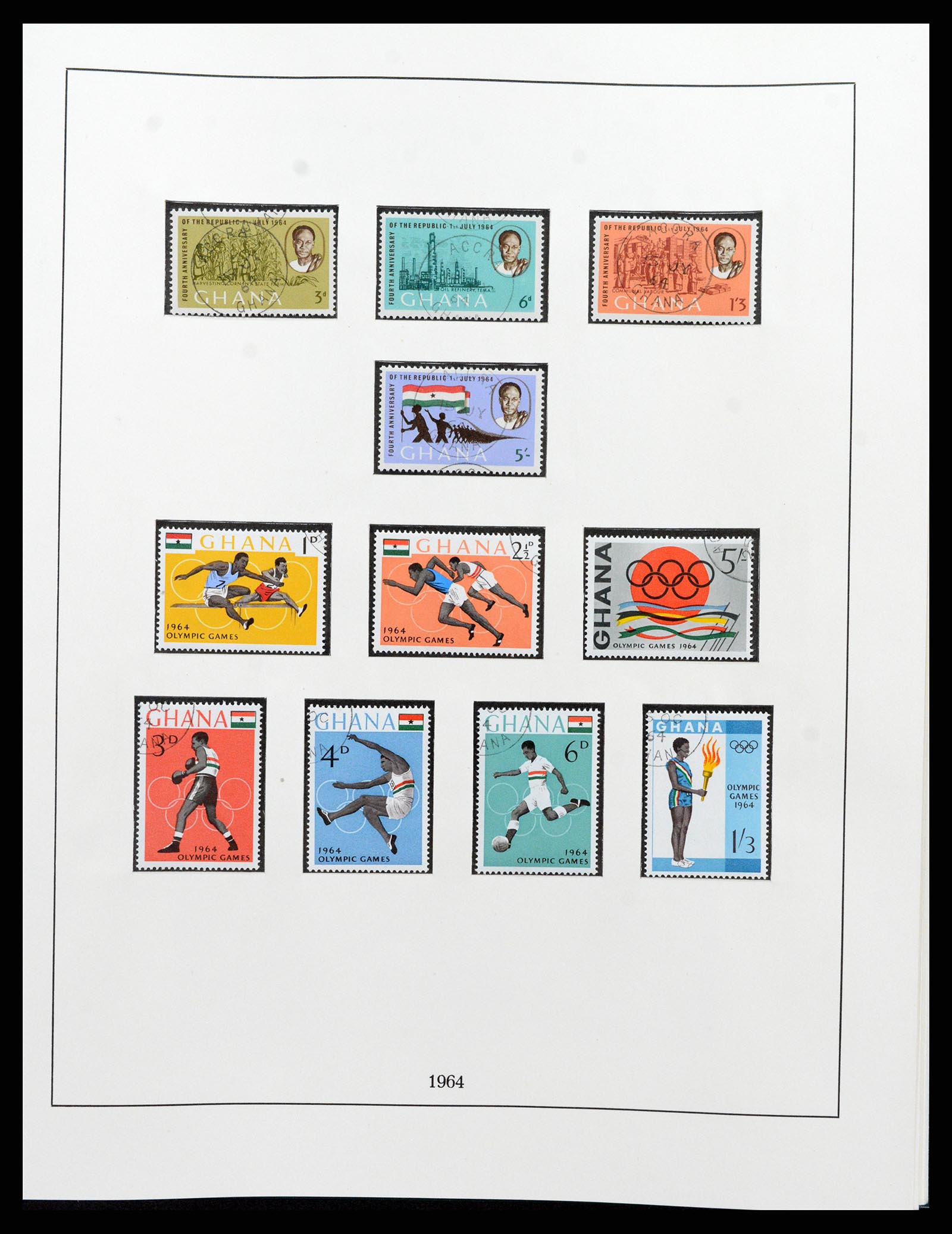 37584 025 - Postzegelverzameling 37584 Ghana 1957-1972.
