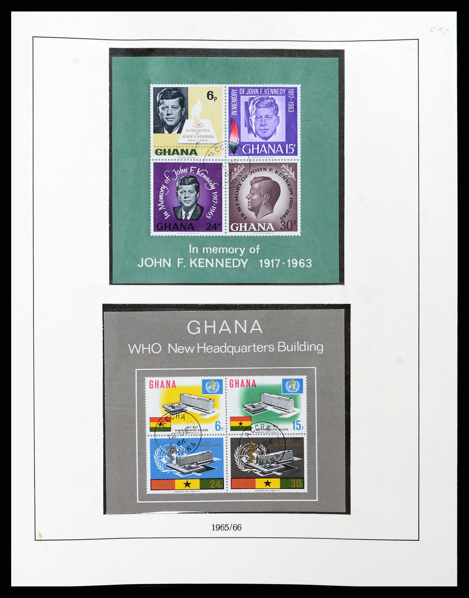 37584 035 - Postzegelverzameling 37584 Ghana 1957-1972.
