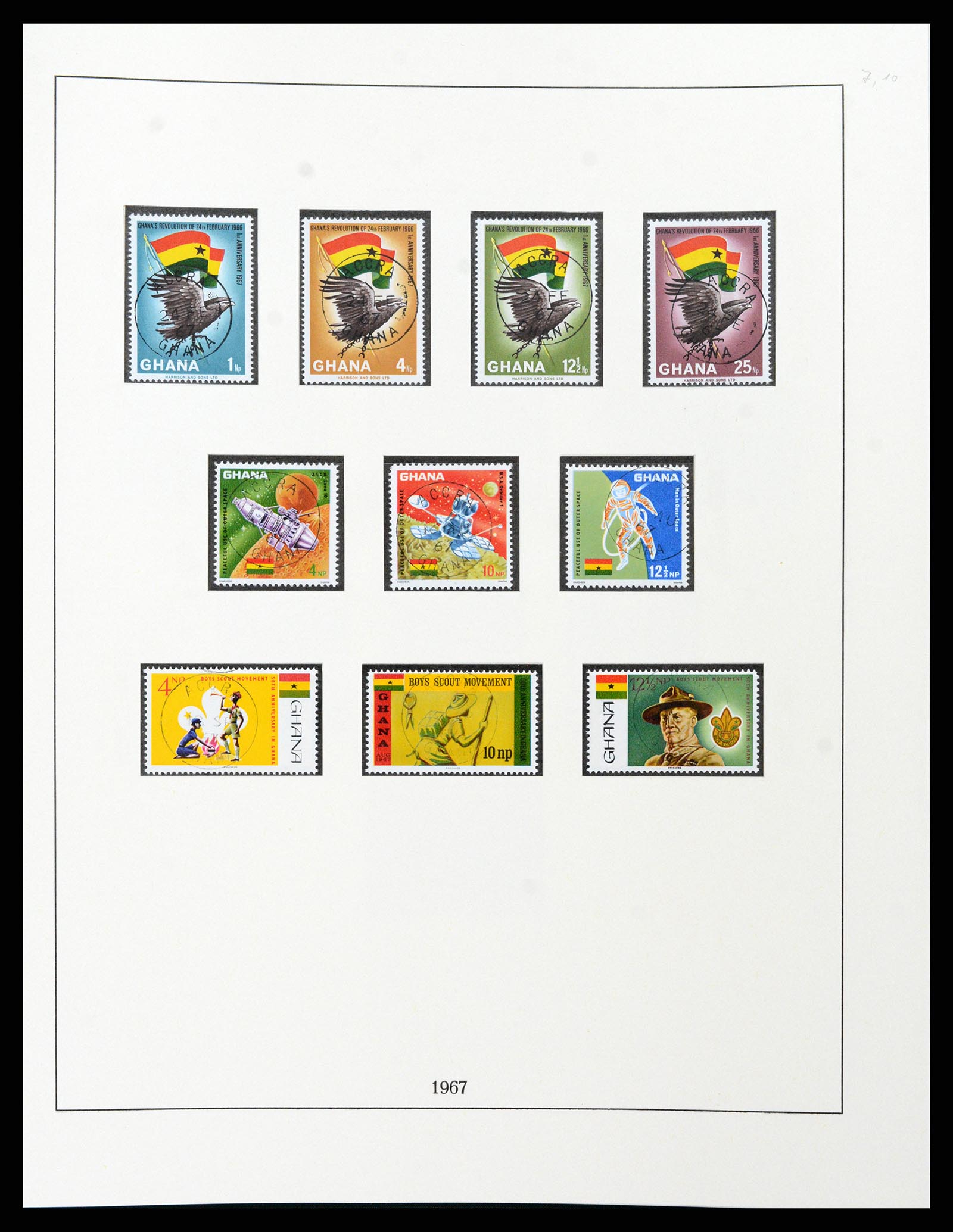 37584 043 - Postzegelverzameling 37584 Ghana 1957-1972.