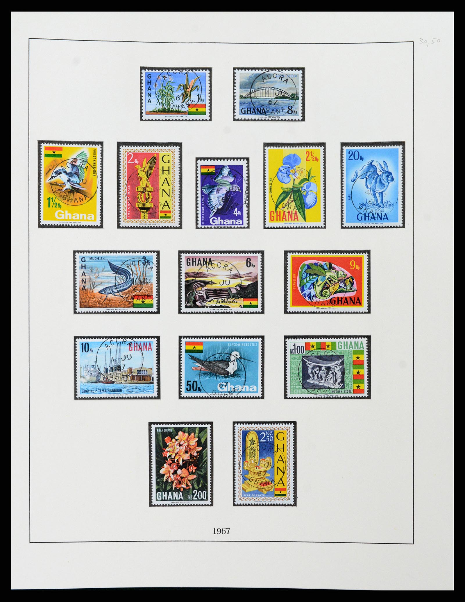 37584 045 - Postzegelverzameling 37584 Ghana 1957-1972.