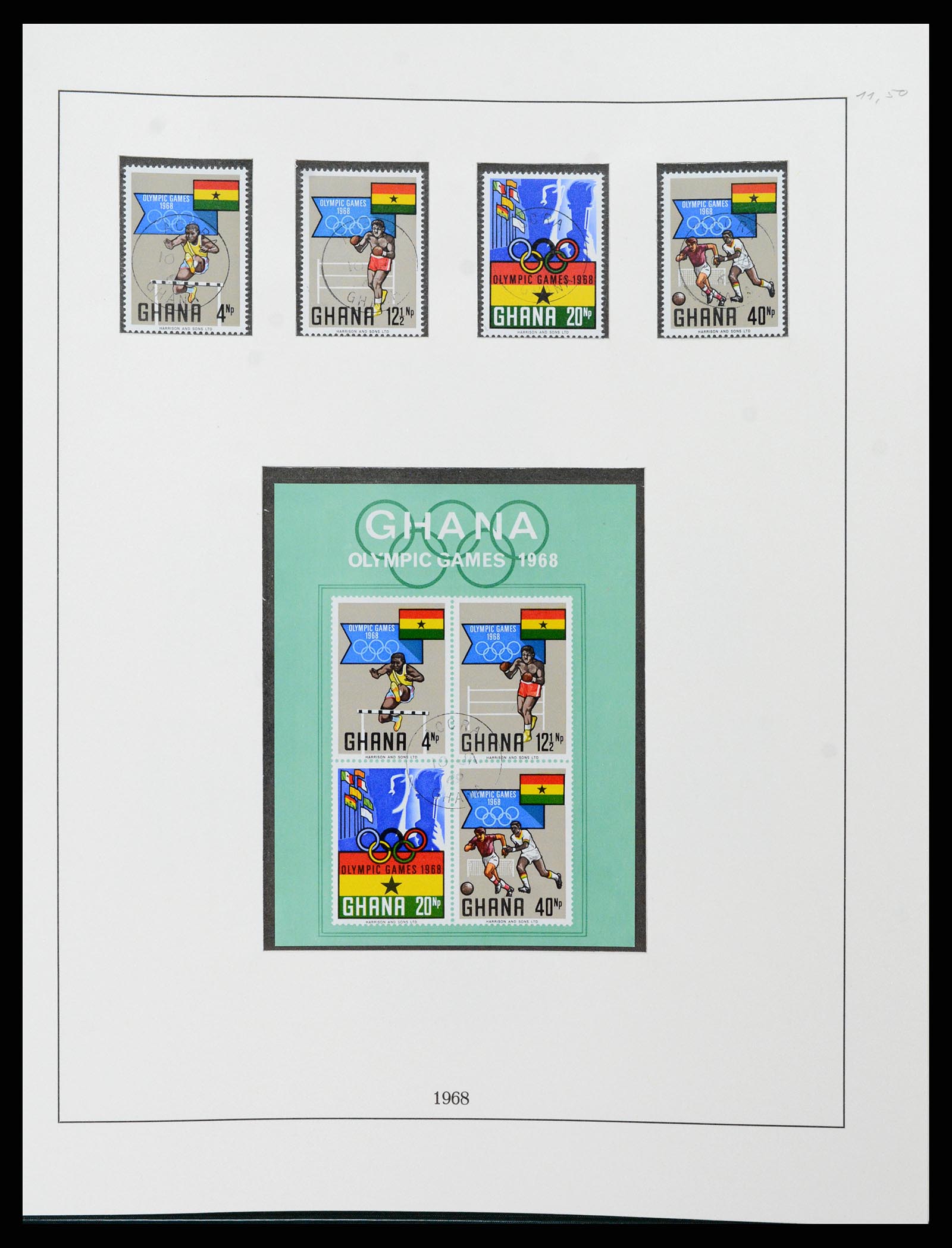 37584 053 - Postzegelverzameling 37584 Ghana 1957-1972.