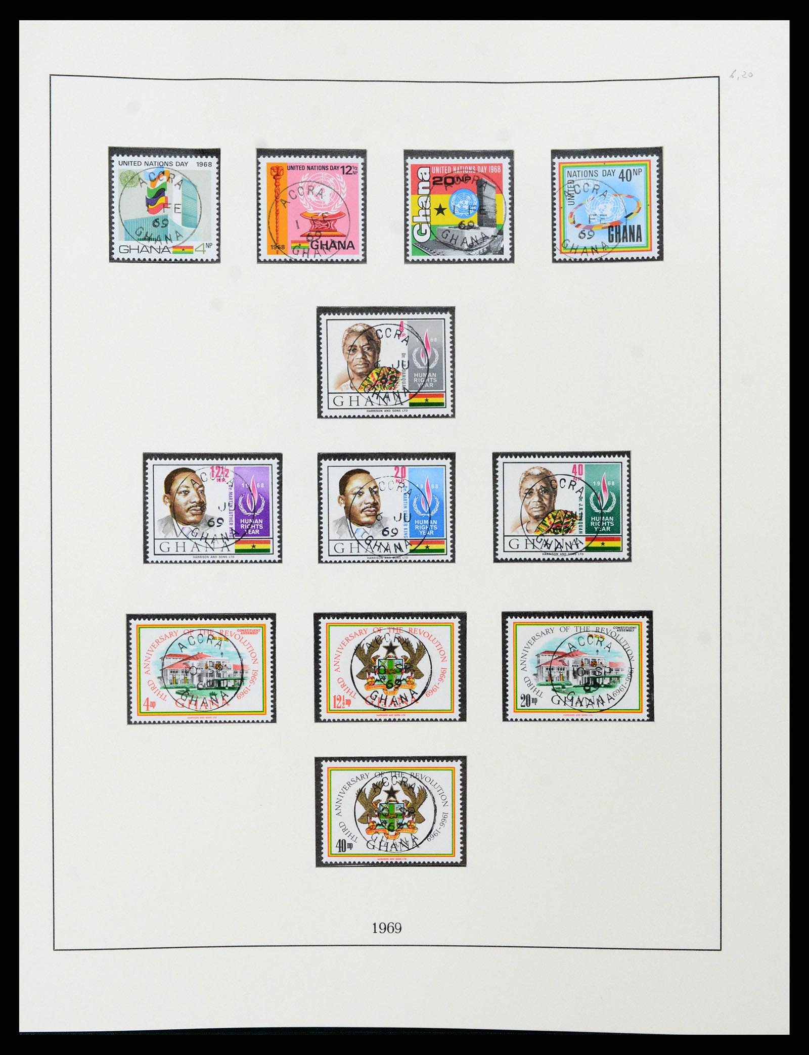 37584 054 - Postzegelverzameling 37584 Ghana 1957-1972.