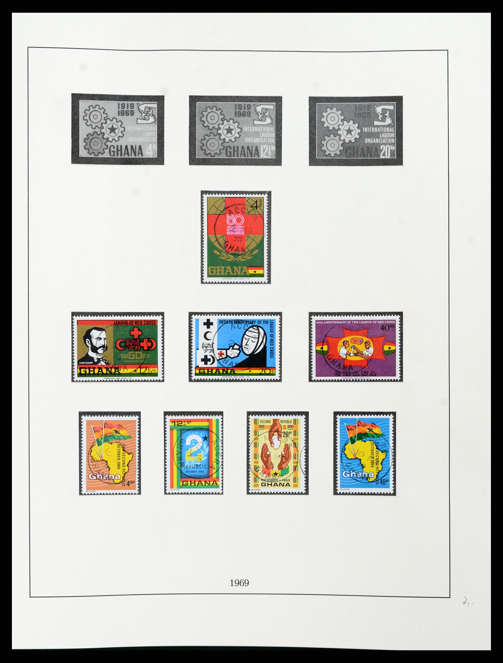 37584 058 - Postzegelverzameling 37584 Ghana 1957-1972.